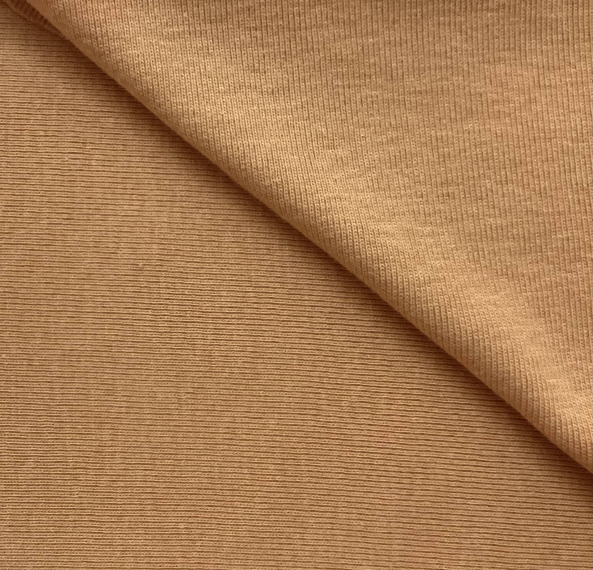 100% Cotton Tubular Rib Knit In Cantaloupe