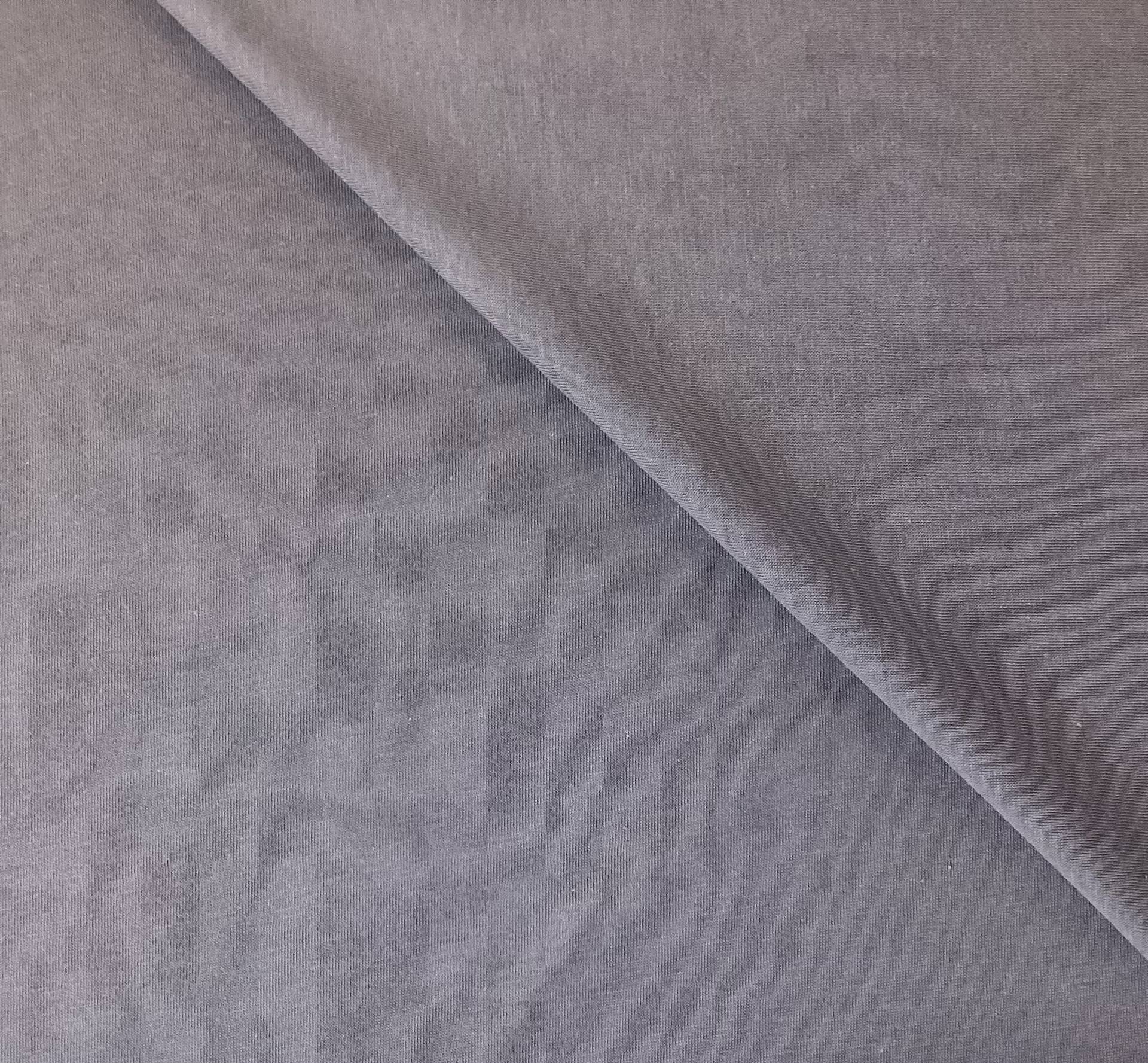 Oeko Certified Organic Cotton Jersey In Medium Grey