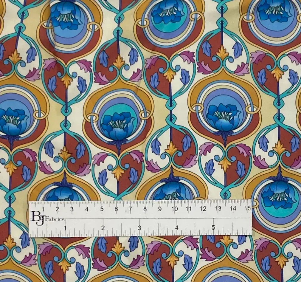 Made in Italy 100% Viscose Sateen Challis Print
