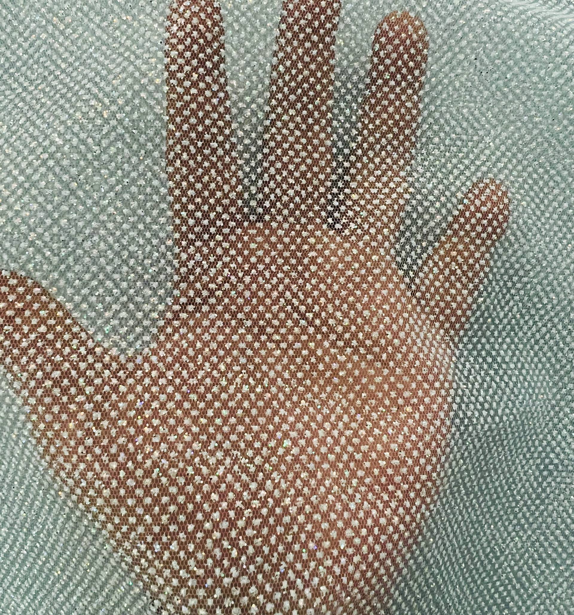 Glitter Tulle in Silver Grey