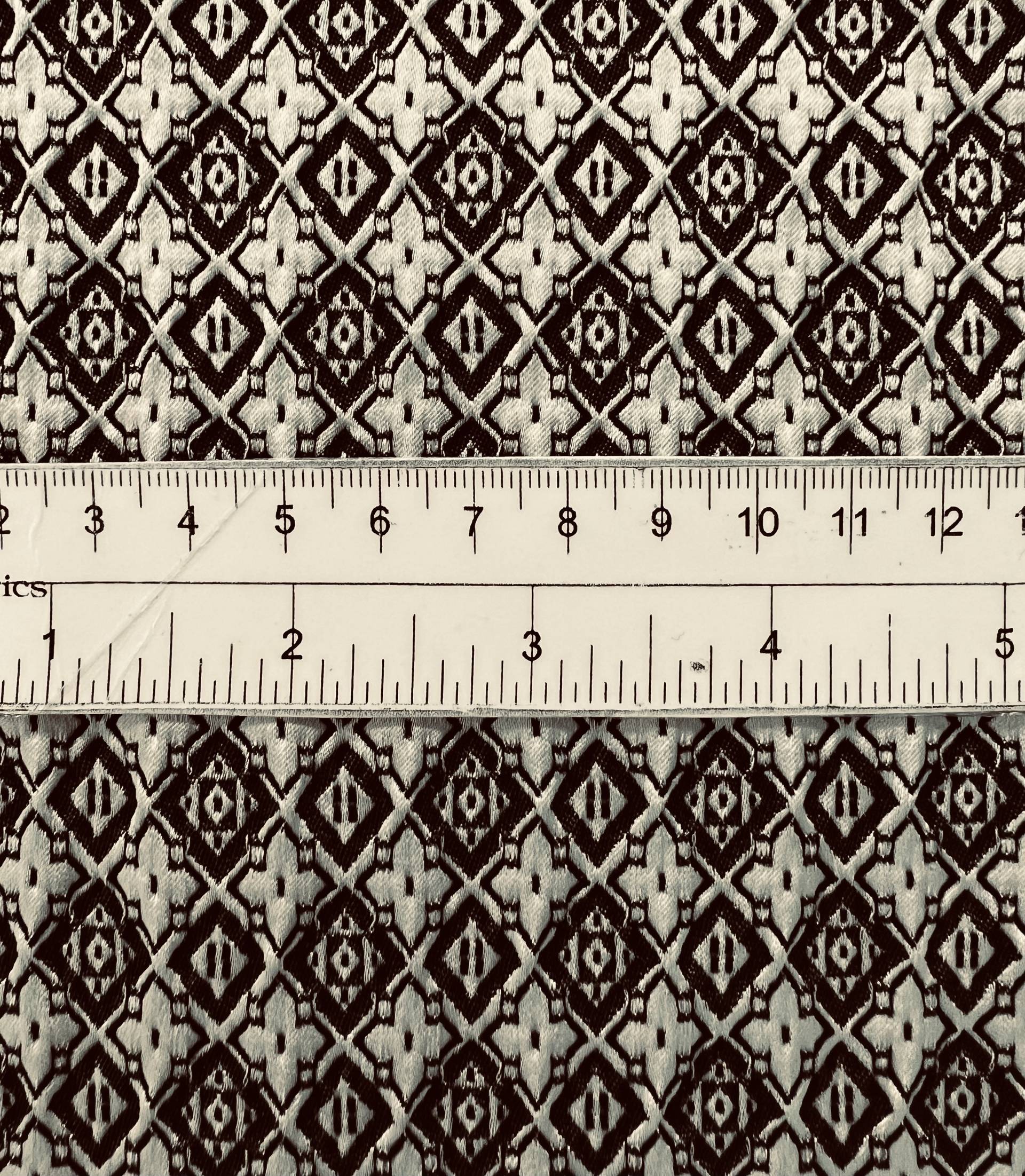 Stretch Rayon Brocade in Black & White