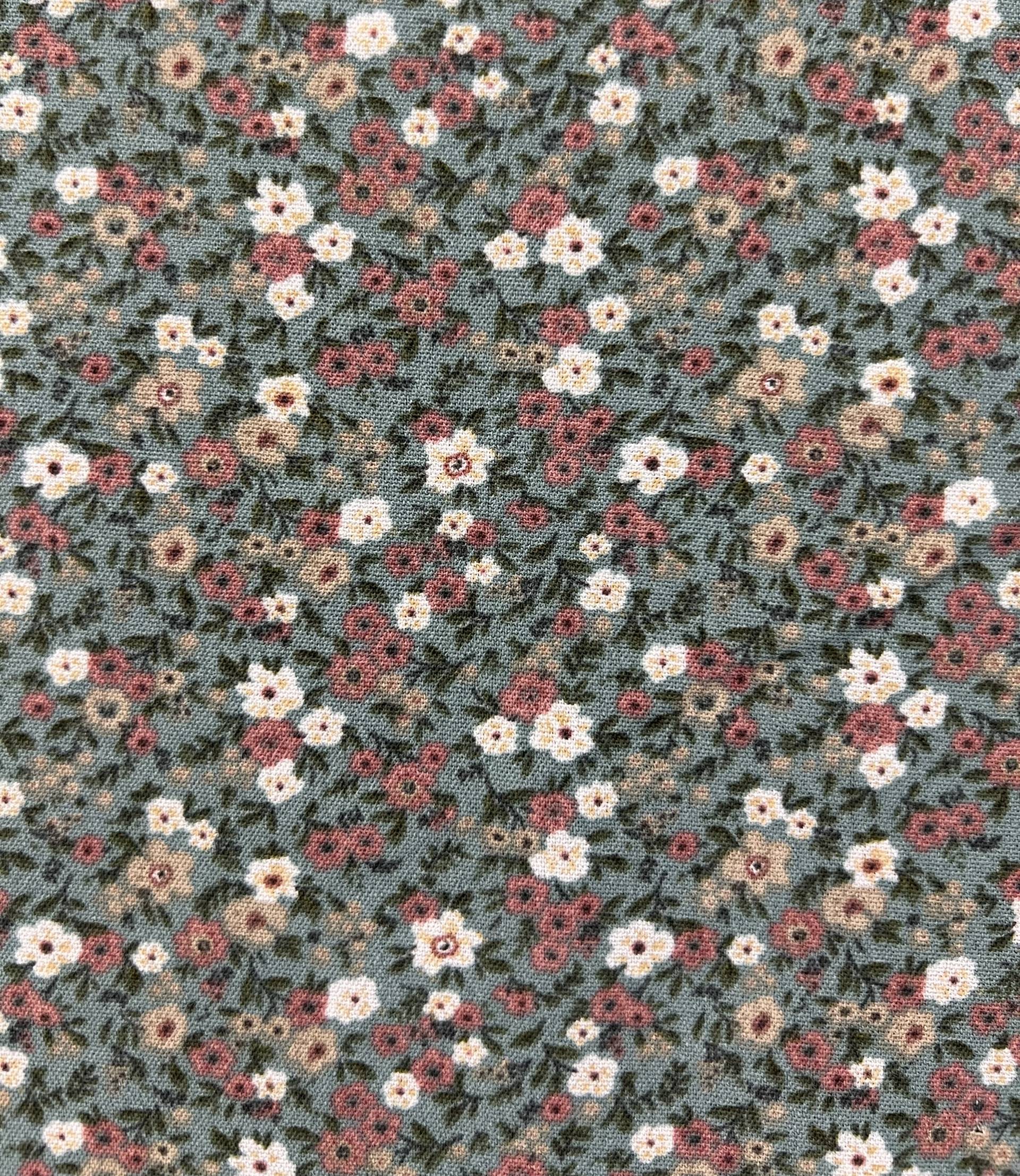 Printed Polyester Challis in Sage