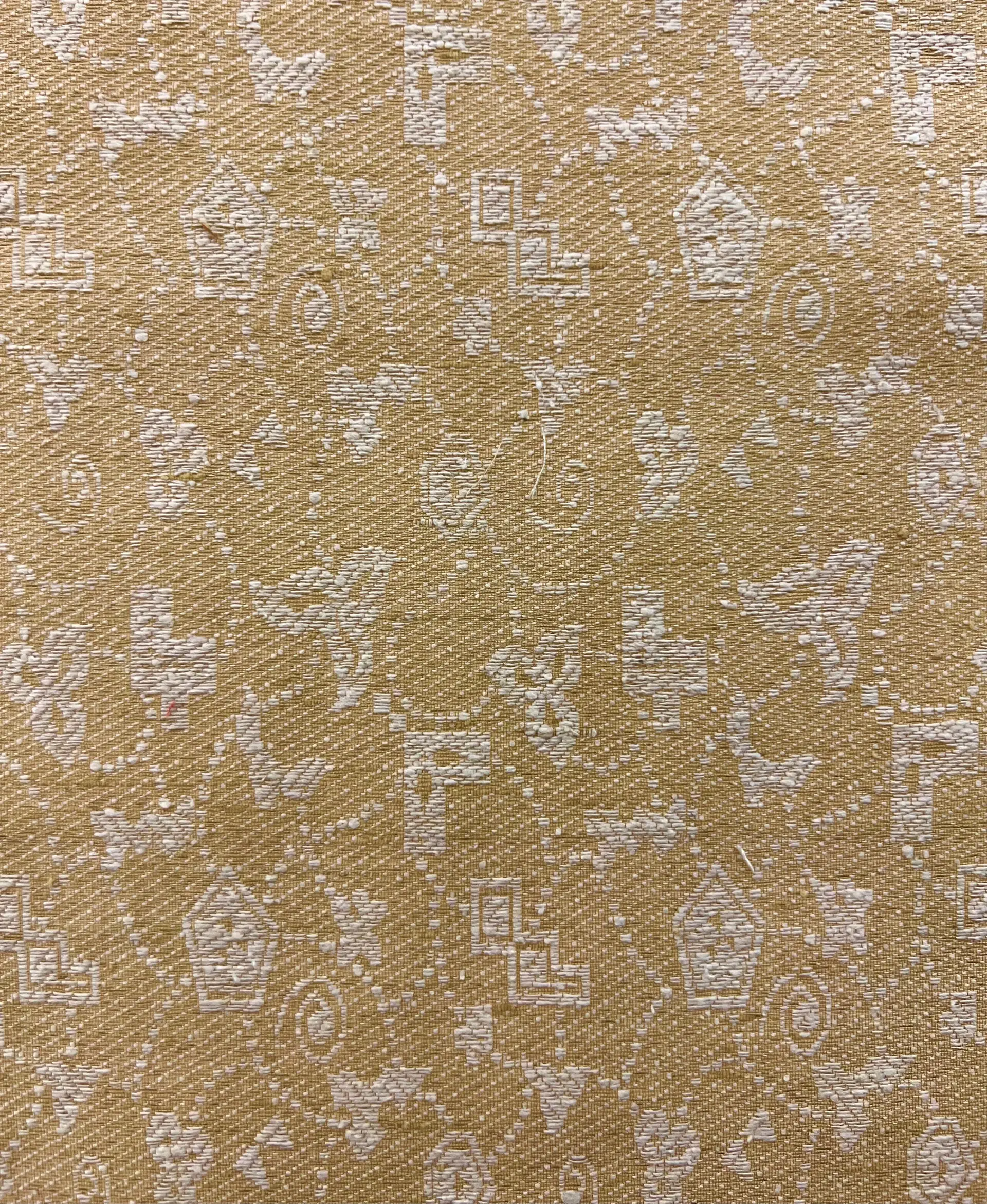 Raw Silk Damask Golden Tan