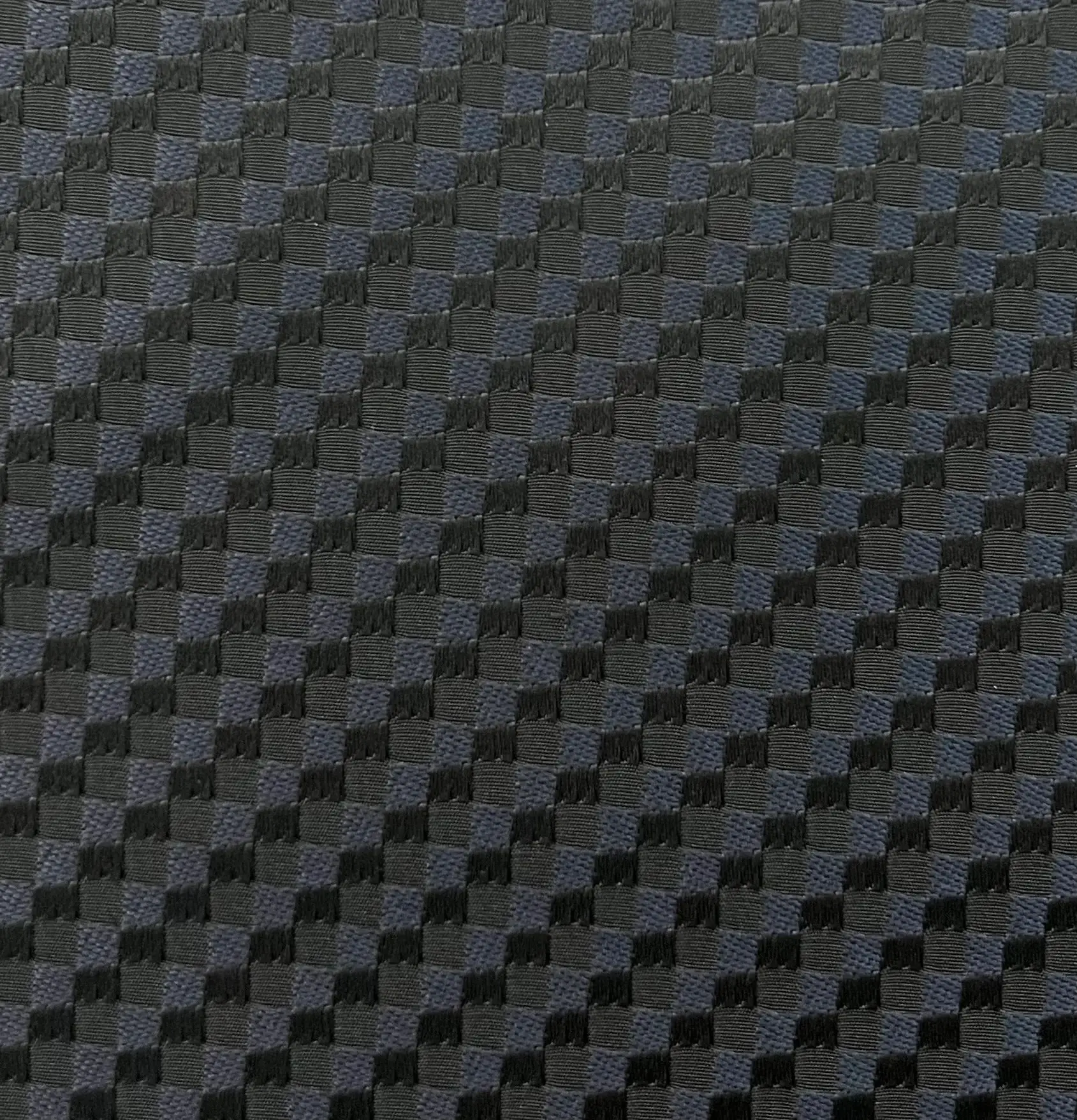 Tone on Tone Geometric Basketweave Brocade in Black & Navy