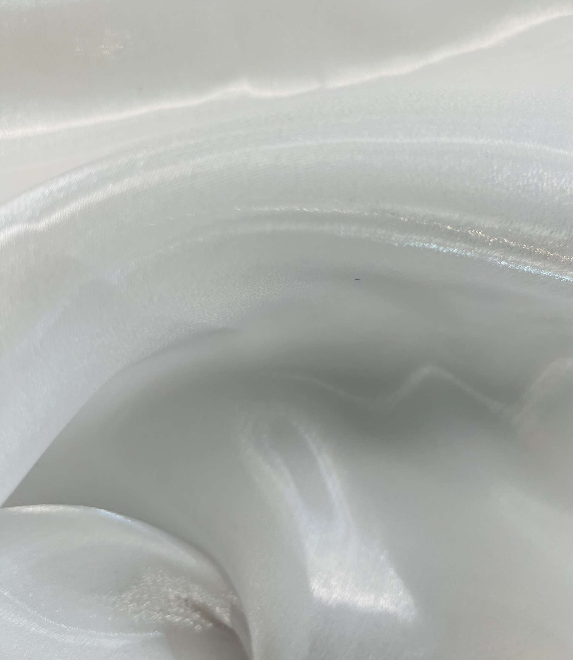 Polyester Liquid Satin Organza in Optic White