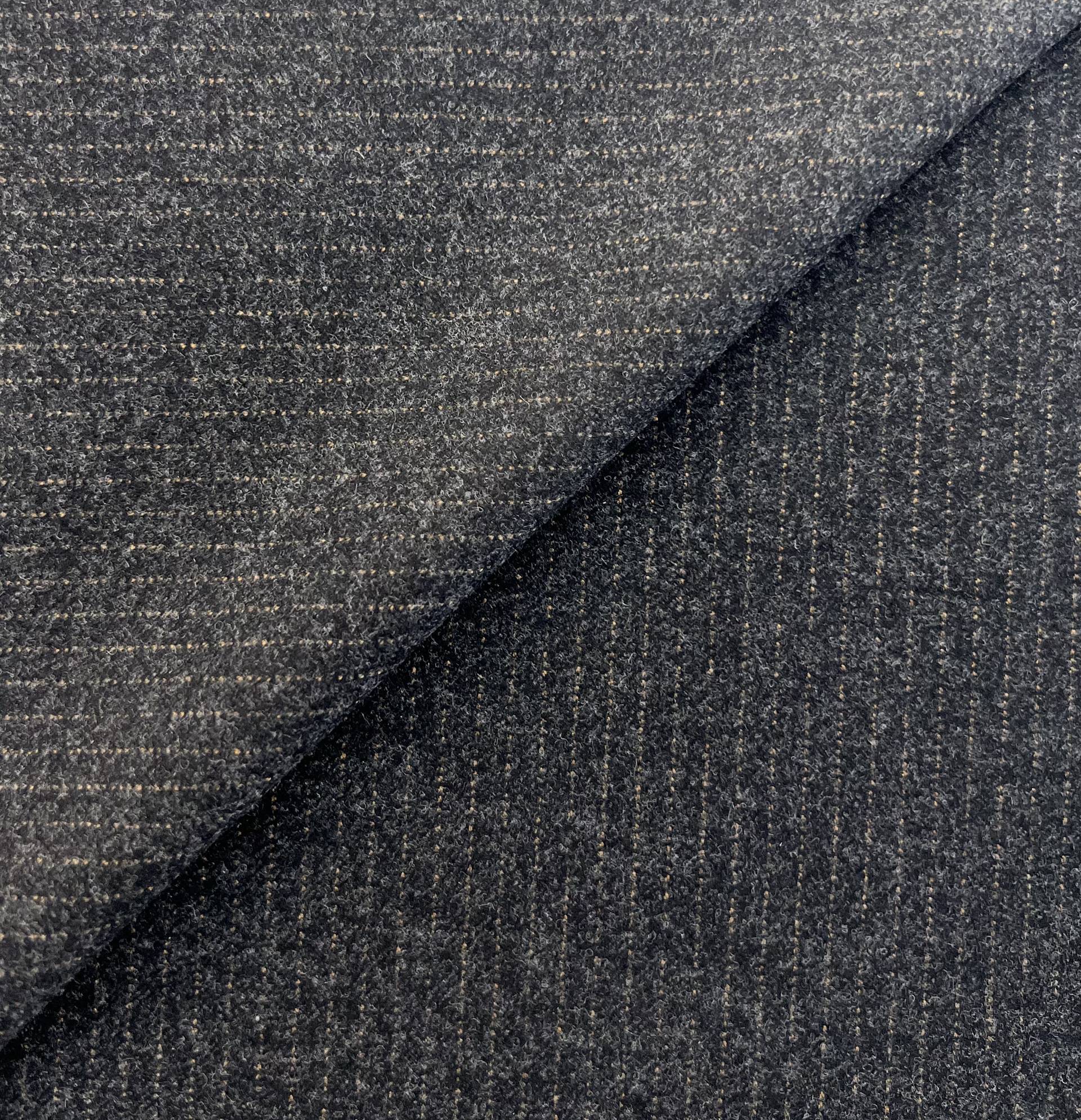 English Wool Super 120's 10% Cashmere Pinstripe
