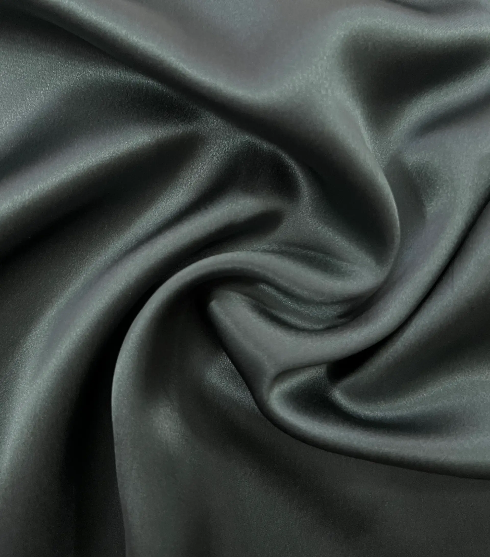 Pure Silk Charmeuse in Green Smoke