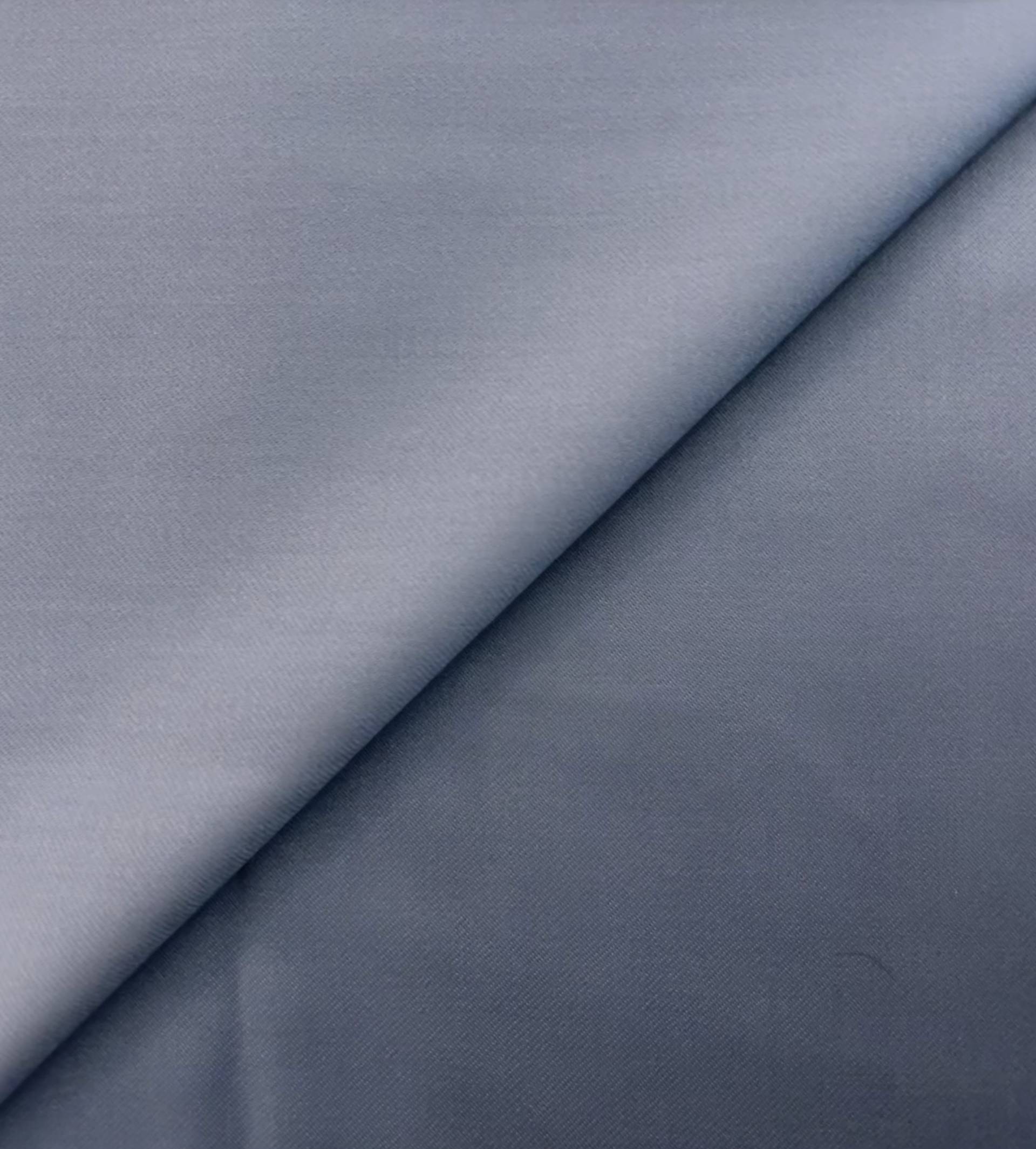 Italian Wool Twill Satin Faille in Slate Blue