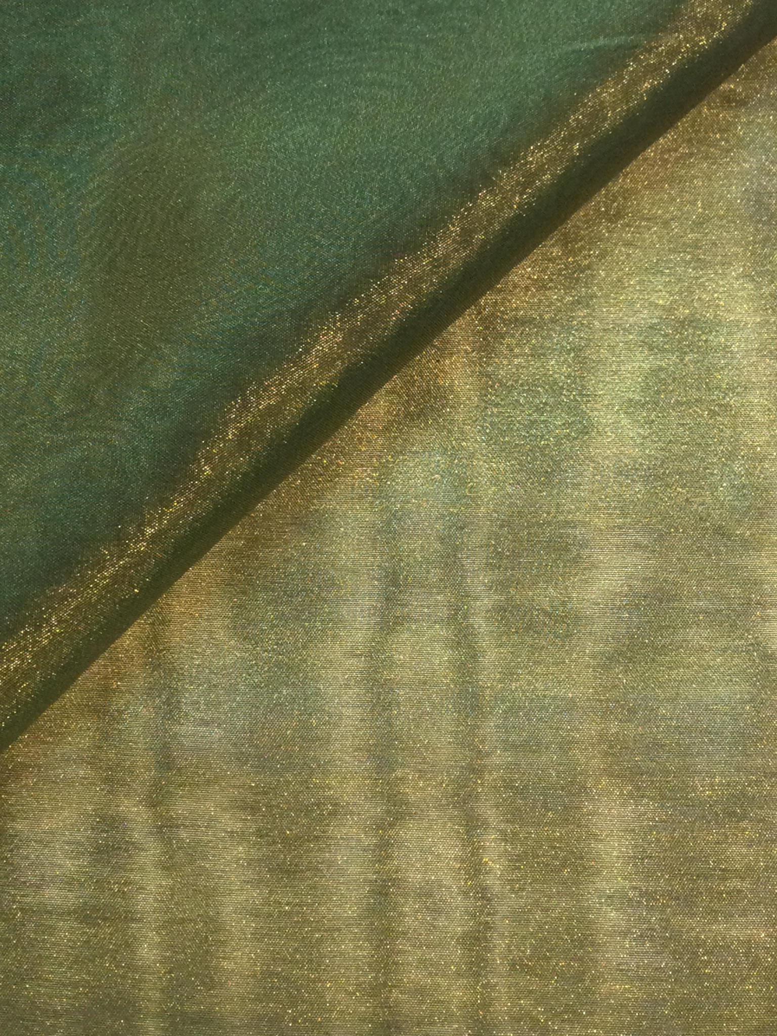 Polyester Shimmer Organza in Fern