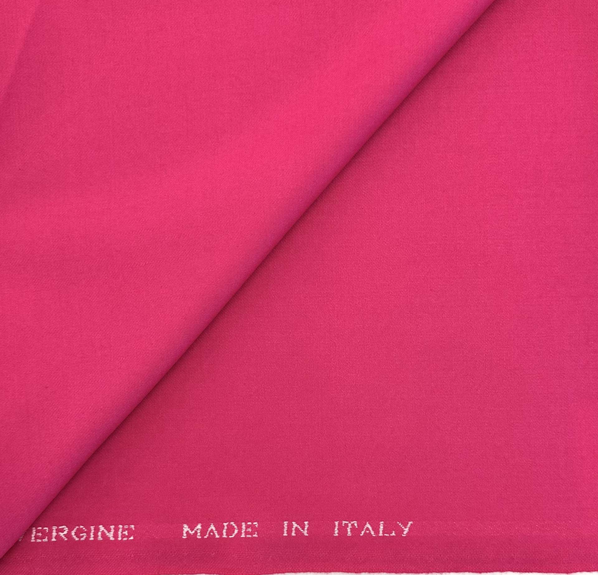 Italian Wool Flannel in Hot Pink
