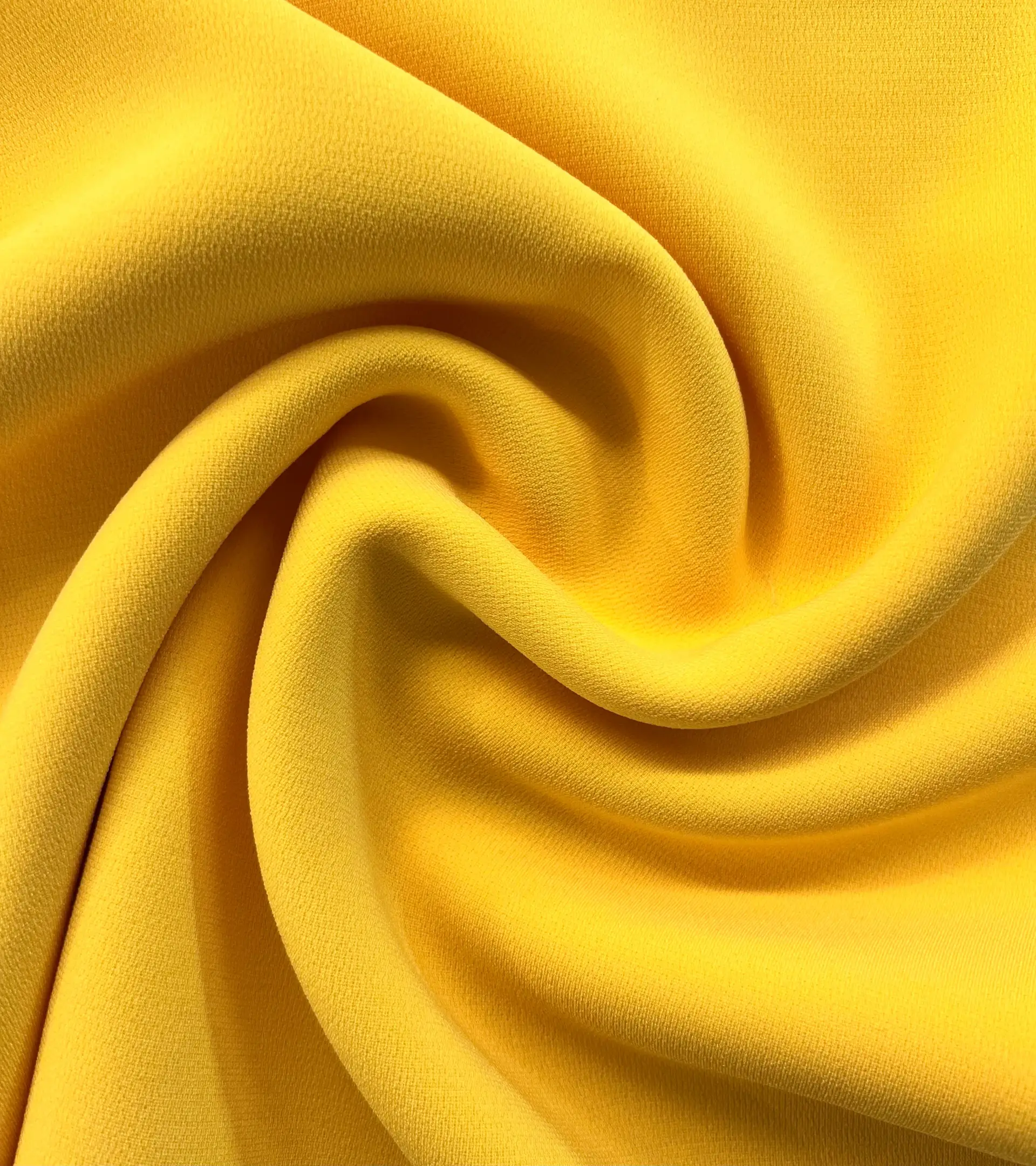 Japanese Triacetate and Polyester Blend Sponge Crepe in Yellow