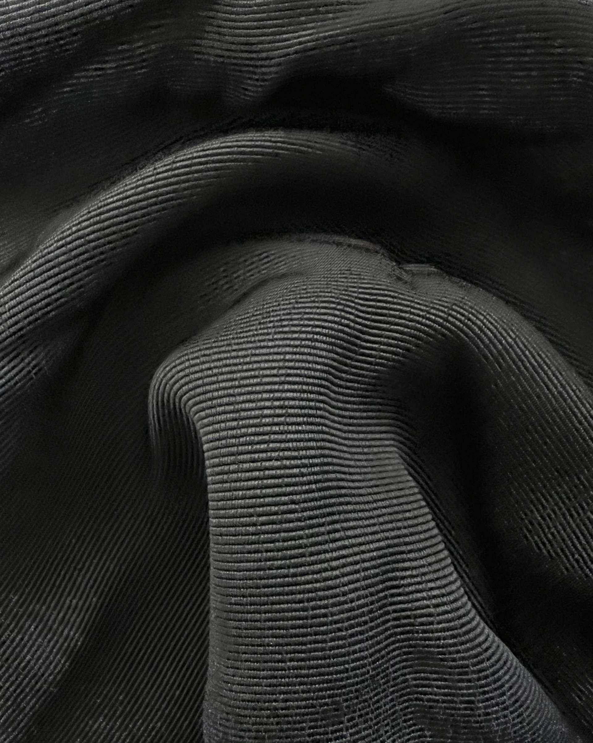 100% Viscose Liquid Faille in Black