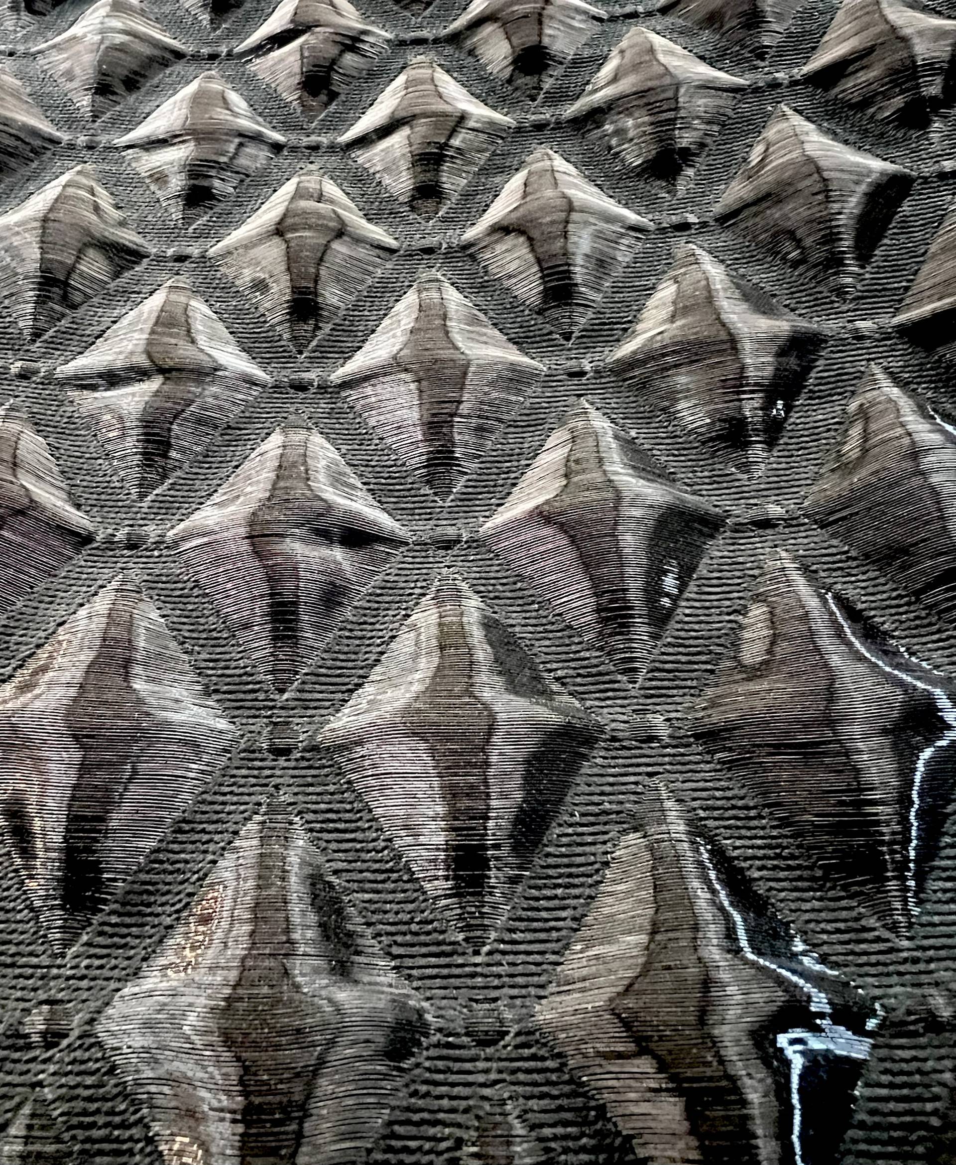 Couture Liquid Organza Diamond Cloque in Noir