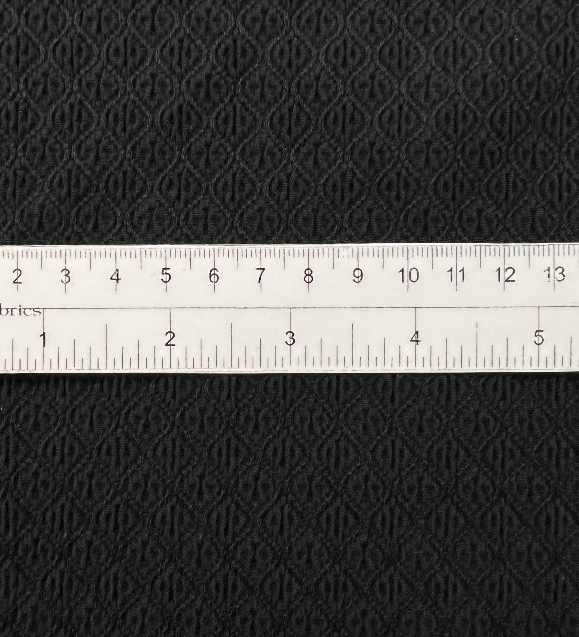 Mechanical Stretch Viscose Geometric Brocade in Black