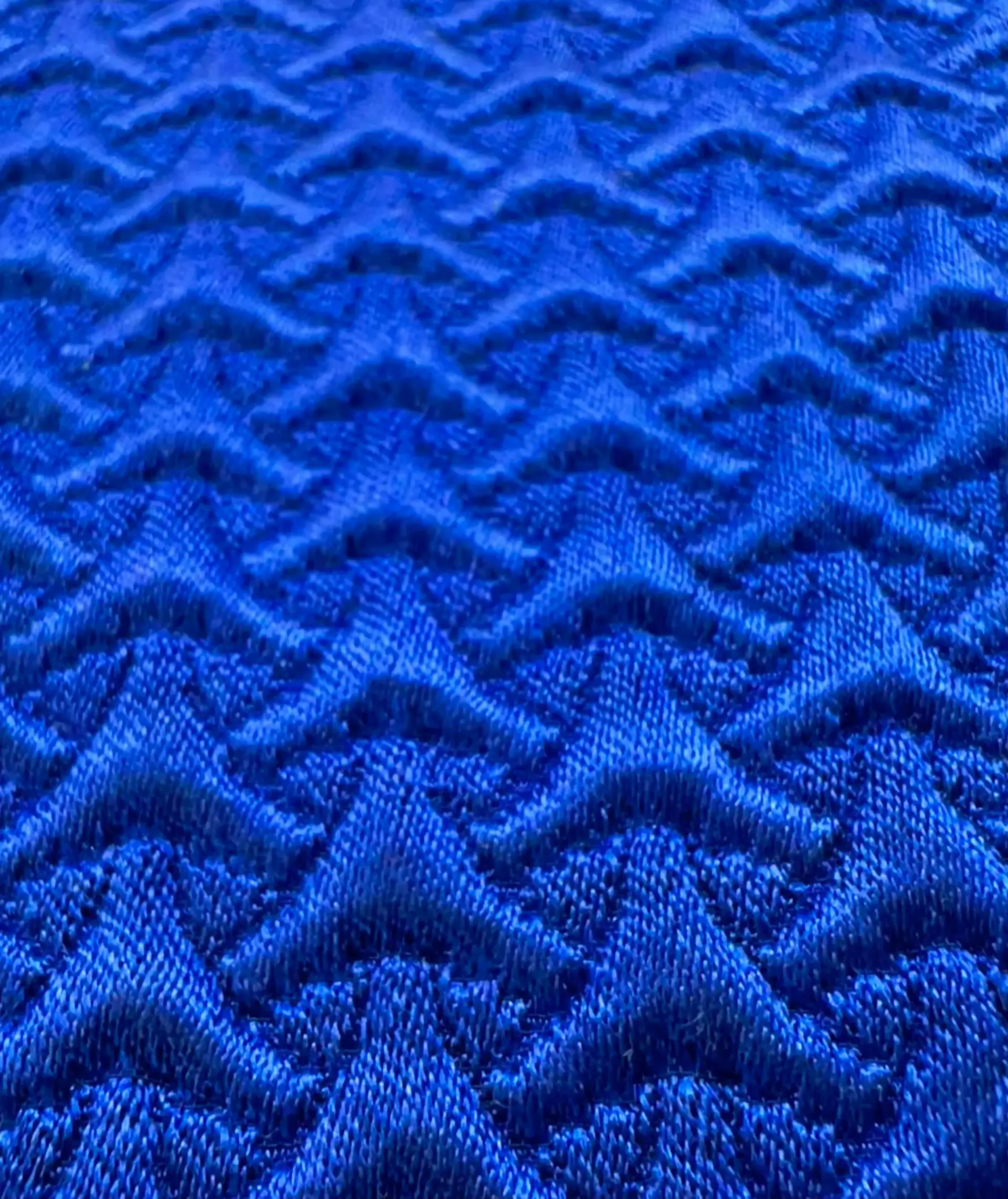 Vintage Geometric Silk & Wool in Electric Blue "ABRAHAM"