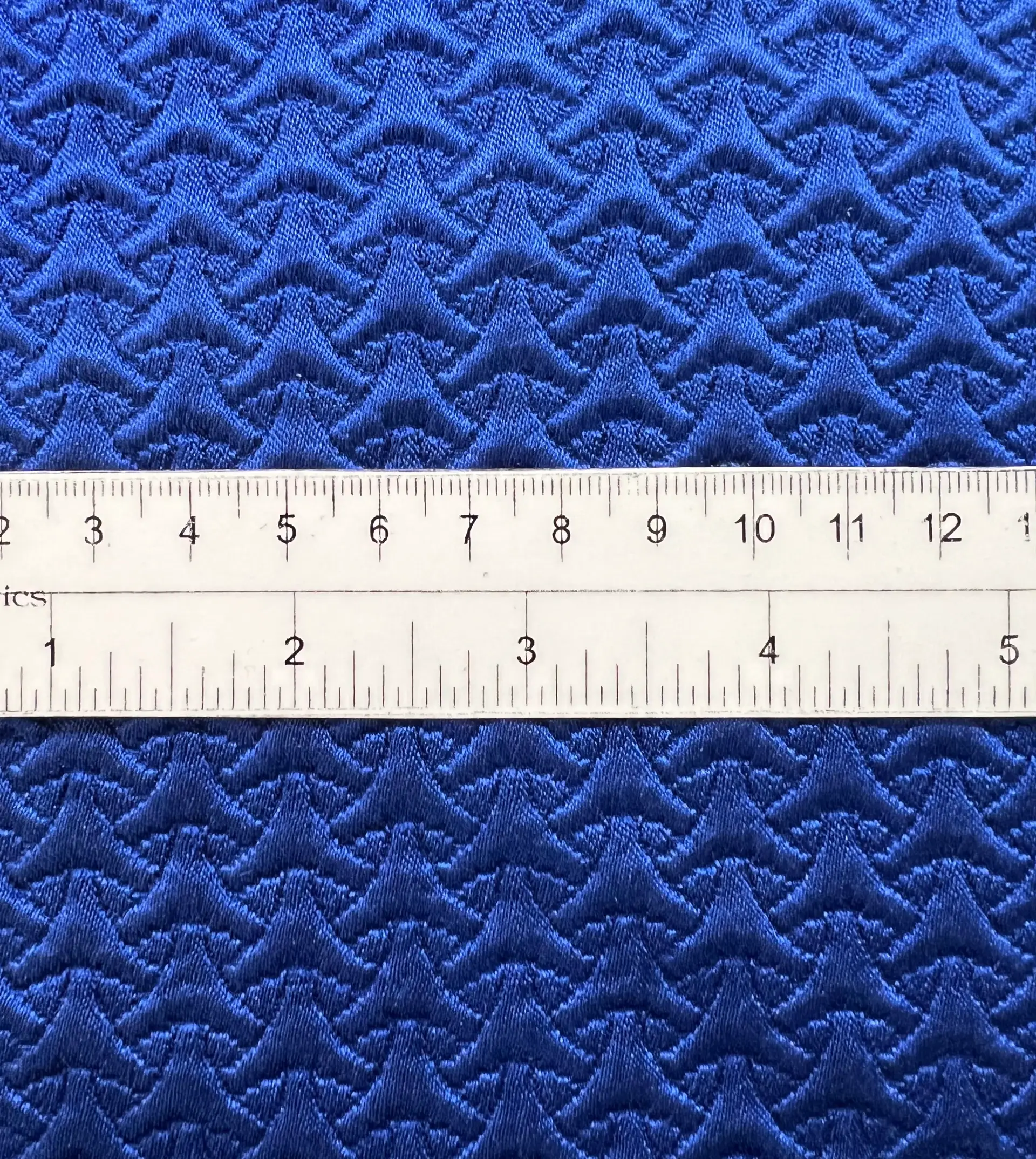 Vintage Geometric Silk & Wool in Electric Blue "ABRAHAM"