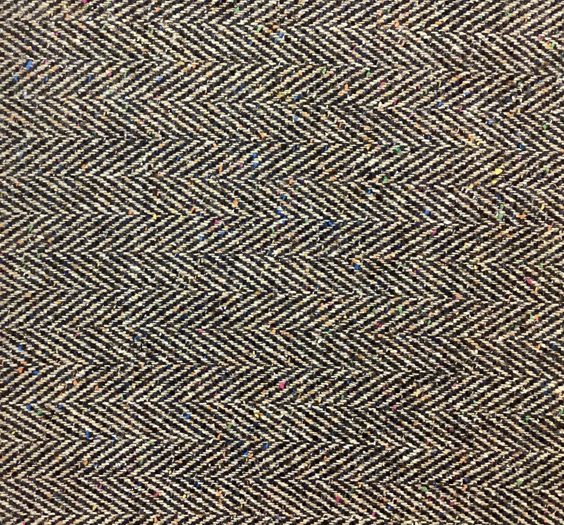 Made in Italy 100% Wool Herringbone Tweed In Navy, Tan & Multi Colours Drop