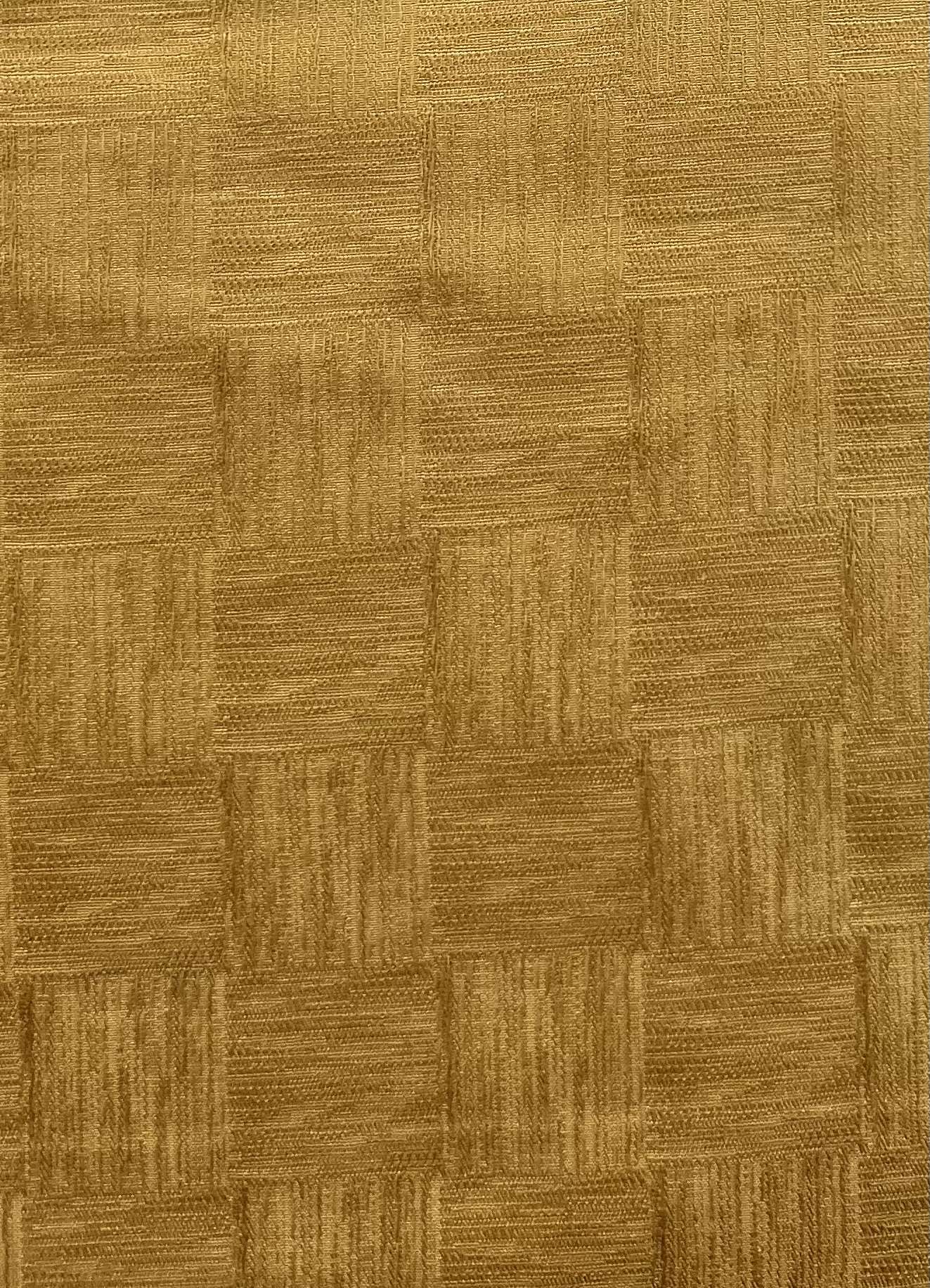 Made in Italy Pure Silk Textured Check Jacquard in Curry
