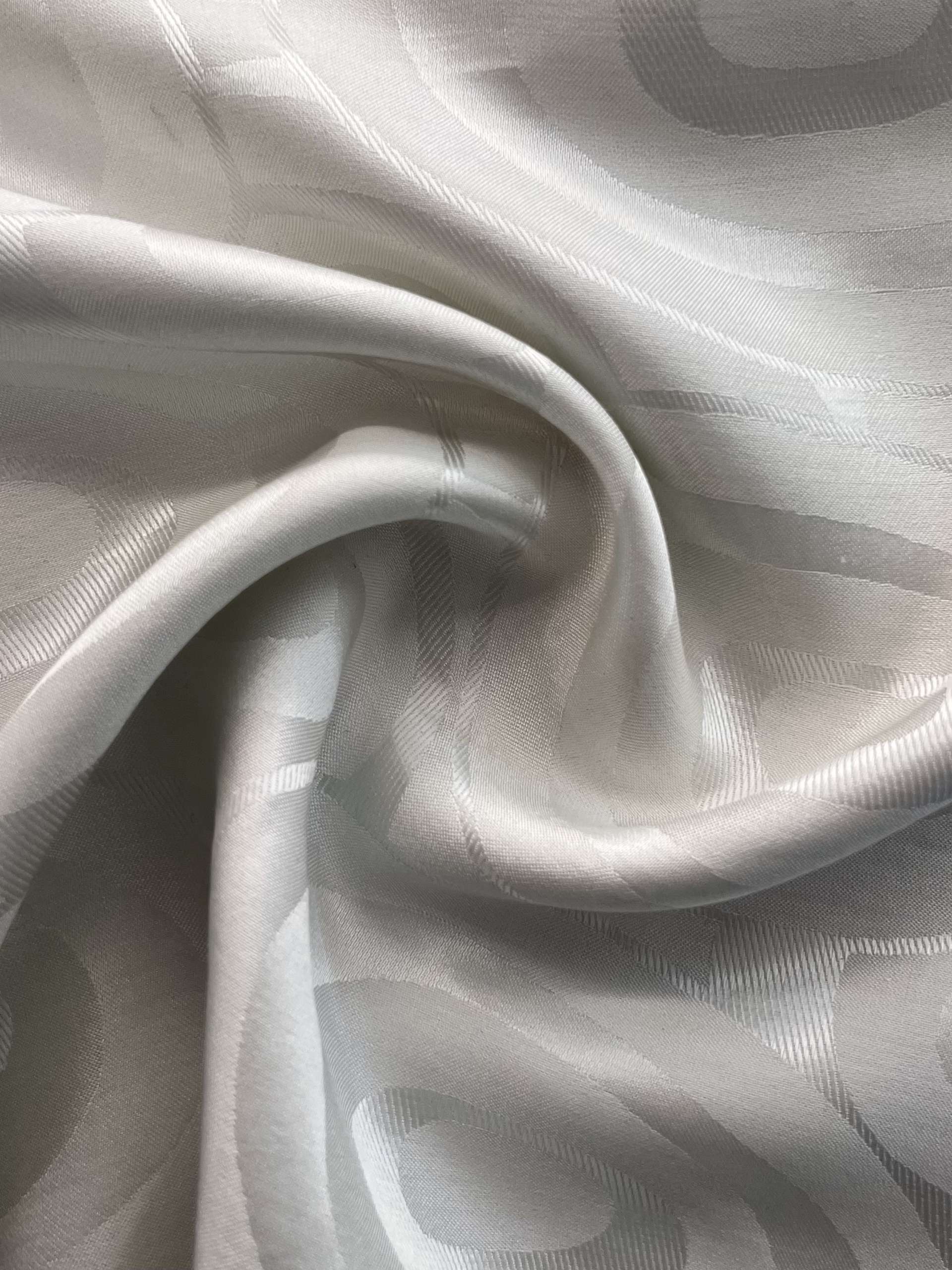 Made in Italy Pure Silk Mod Circle Jacquard in Dove
