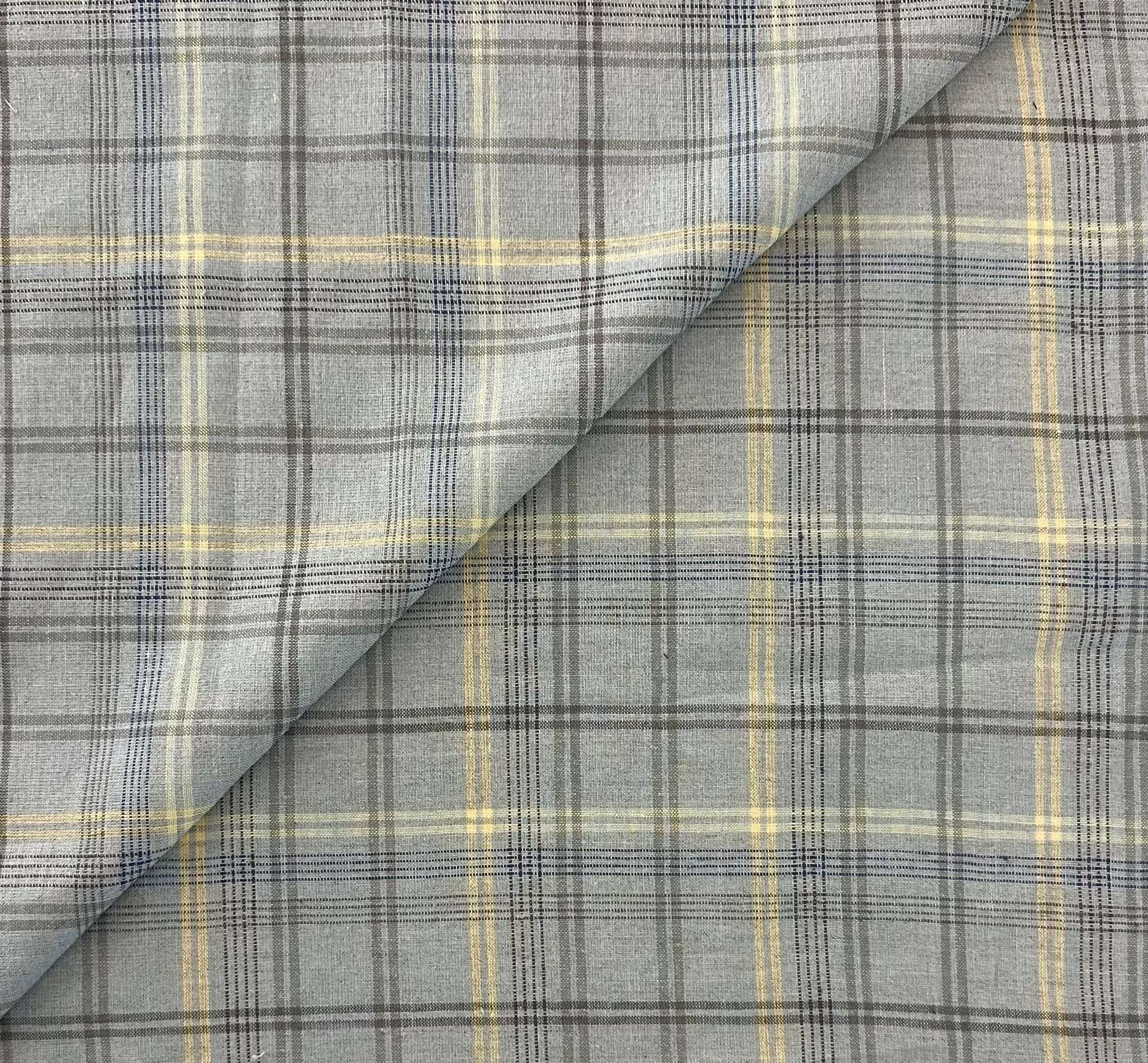 Linen Plaid in Powder Blue