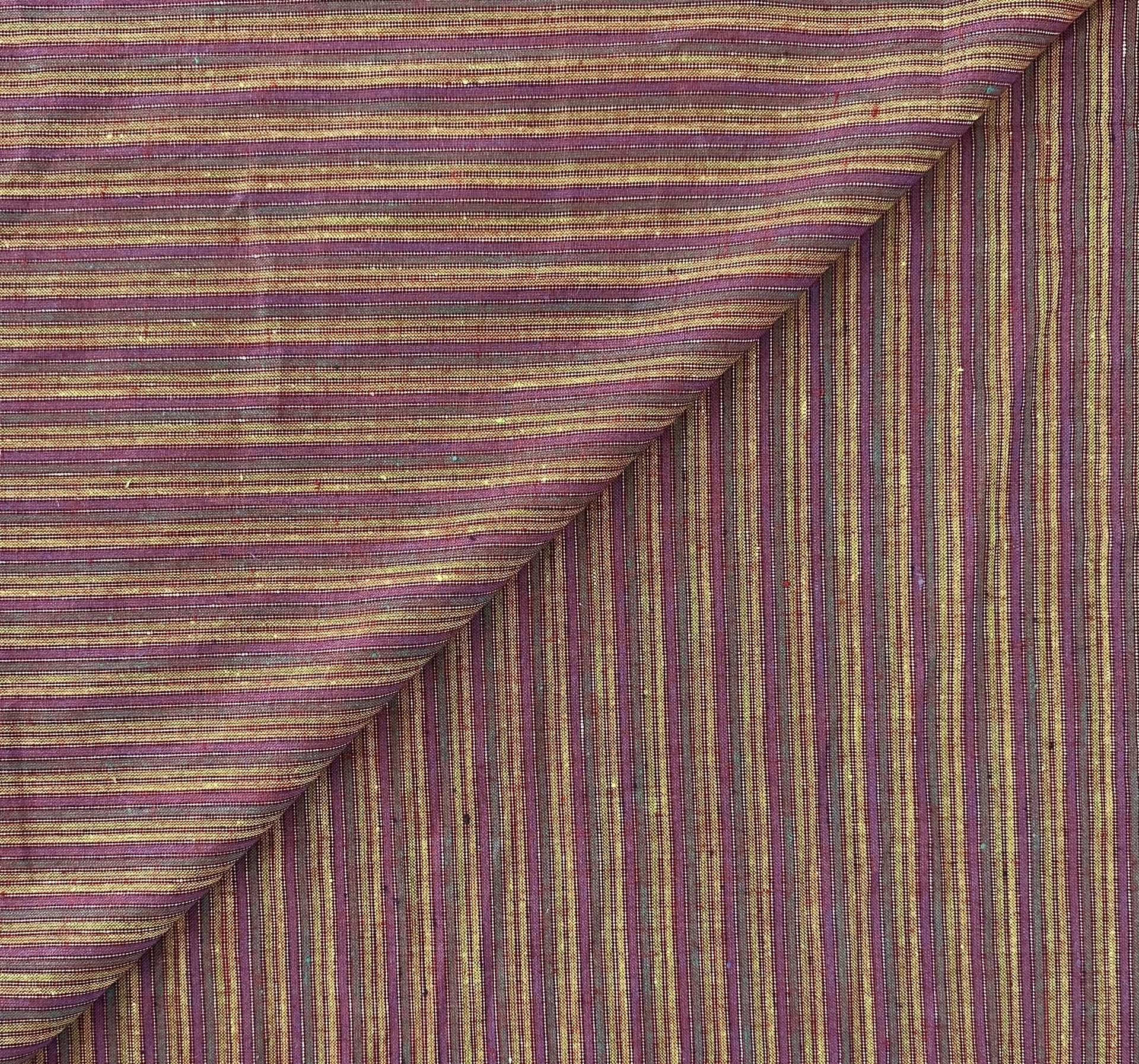Striped Linen in Lilac Gold