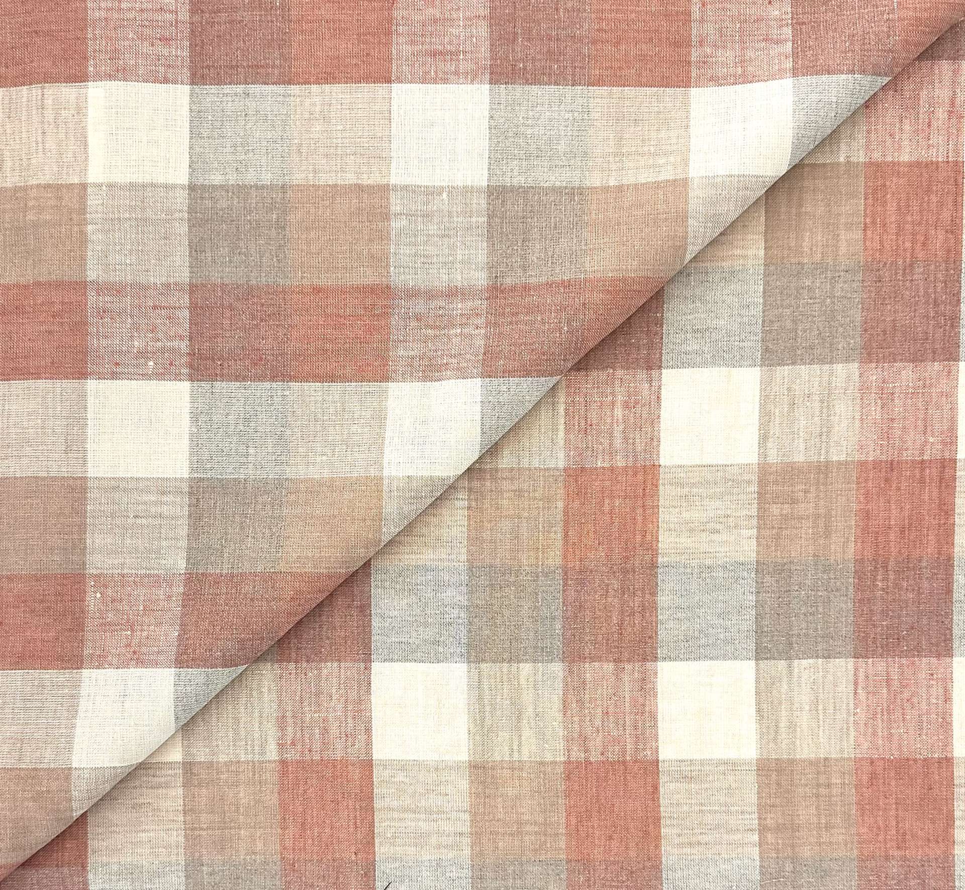 Linen Buffalo Check in Persimmon