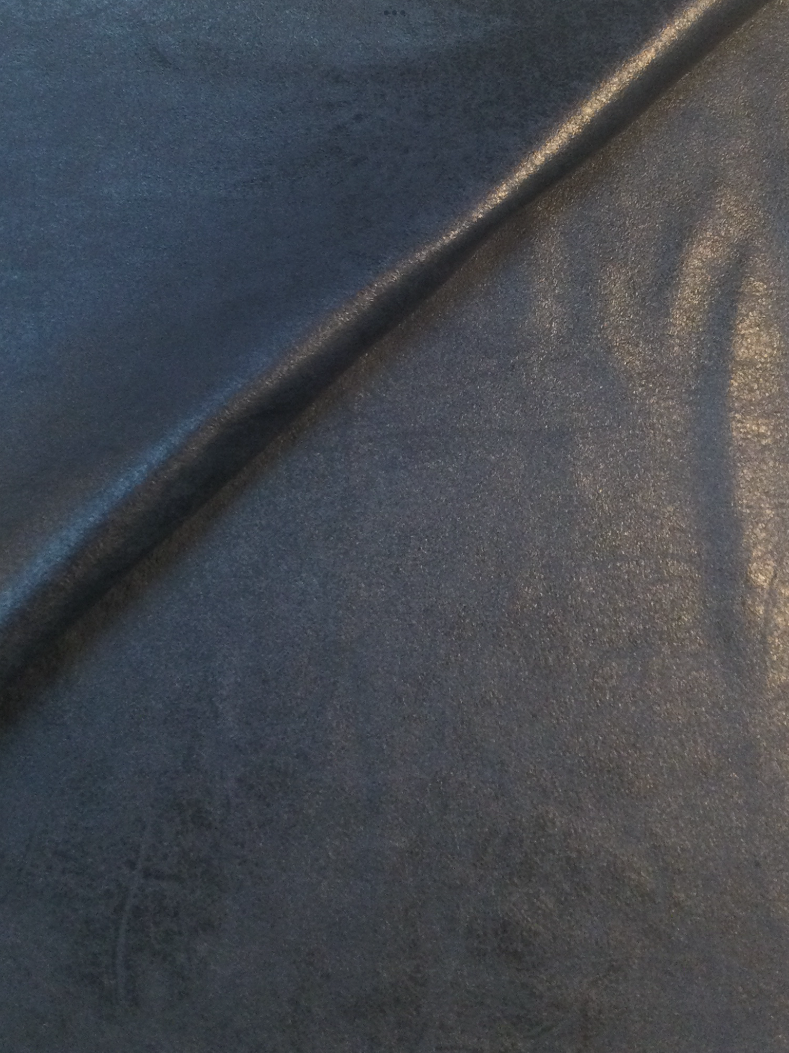 Stretch Distressed Faux Leather With Suede Back in Navy