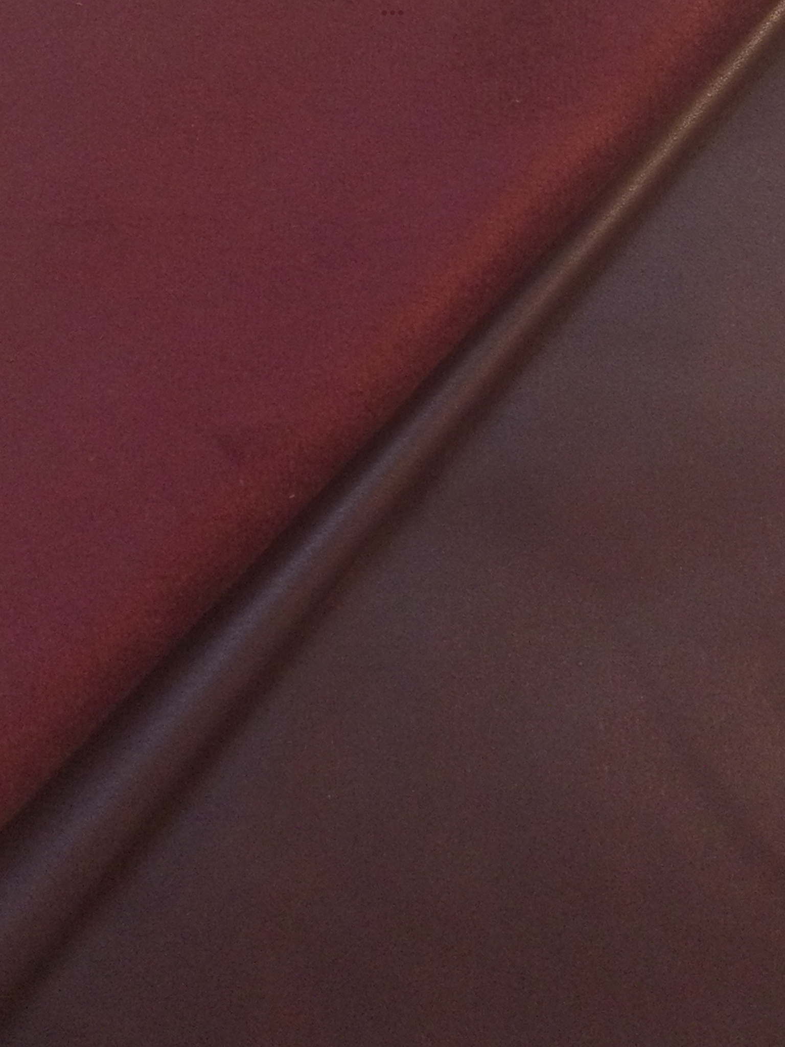 Stretch Faux Leather With Suede Back in Burgundy
