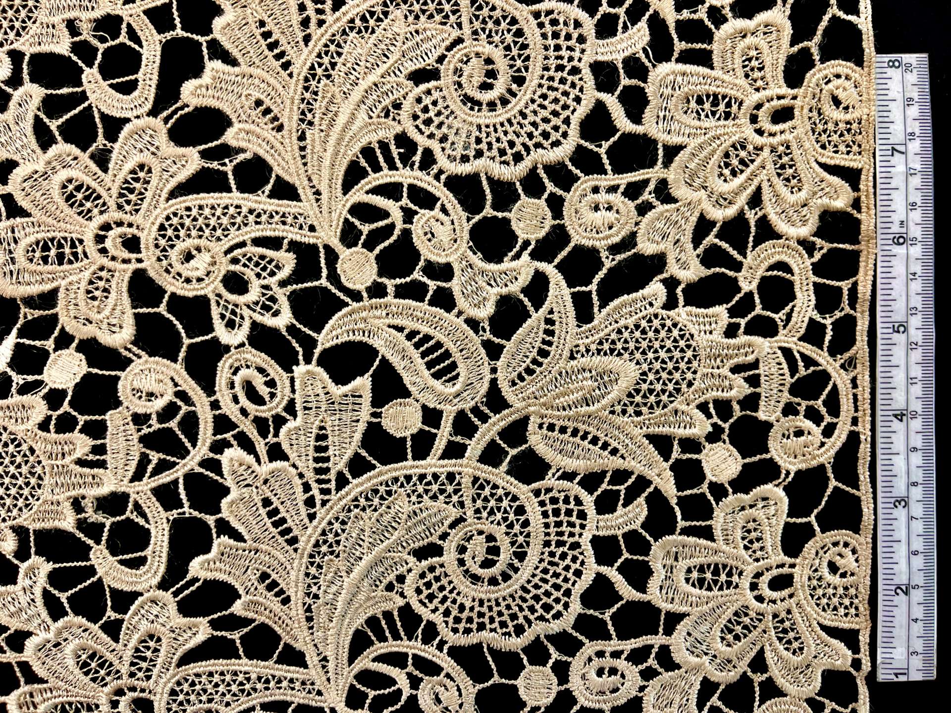 Single Scallop Guipure Lace in Beige, GL168/1221.