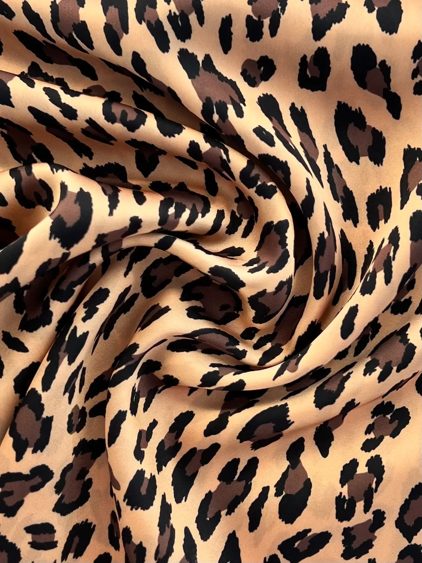 Printed Polyester Charmeuse Big Cat Design