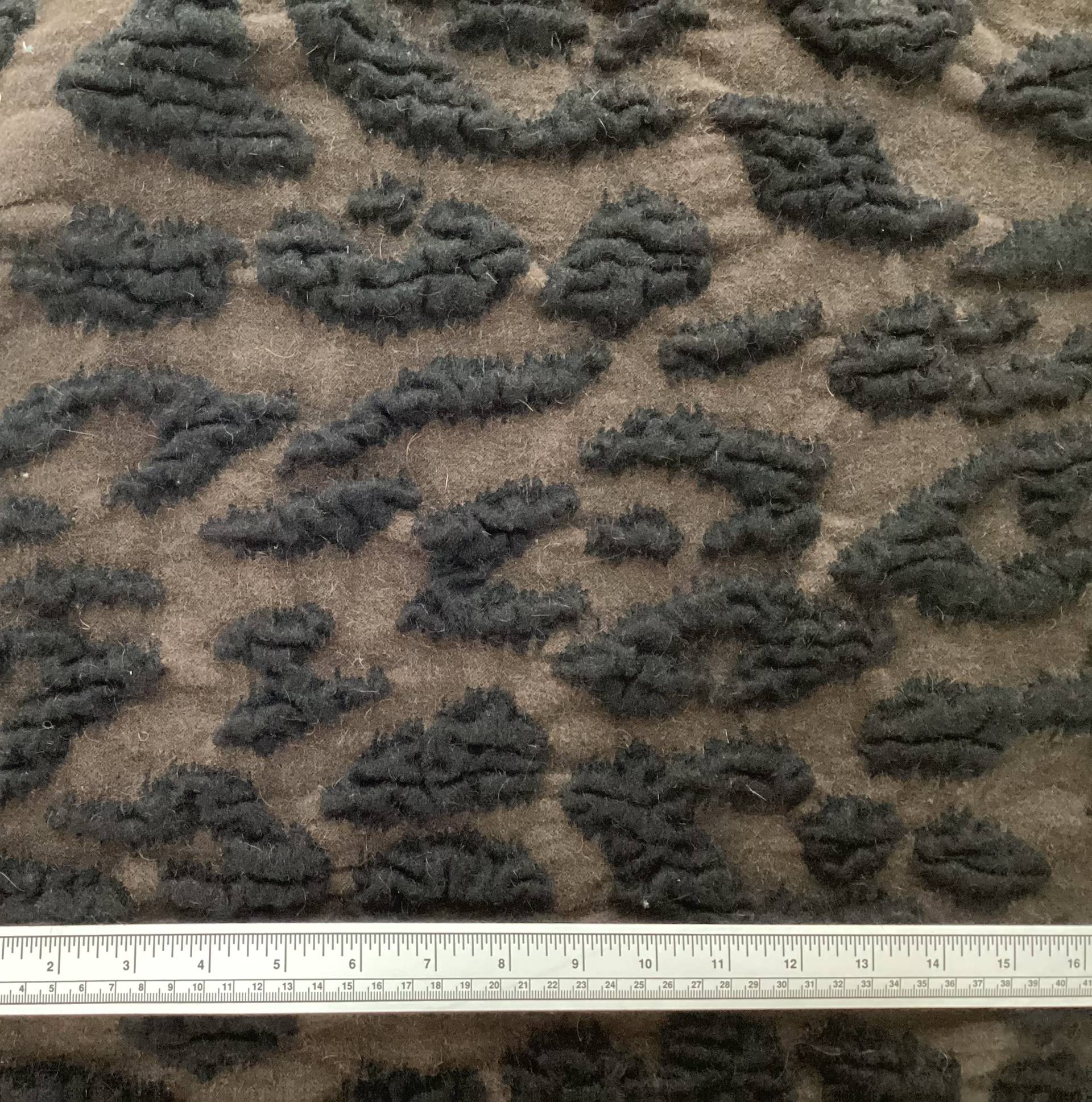 Italian Wool Novelty Brown & Black Animal Pattern