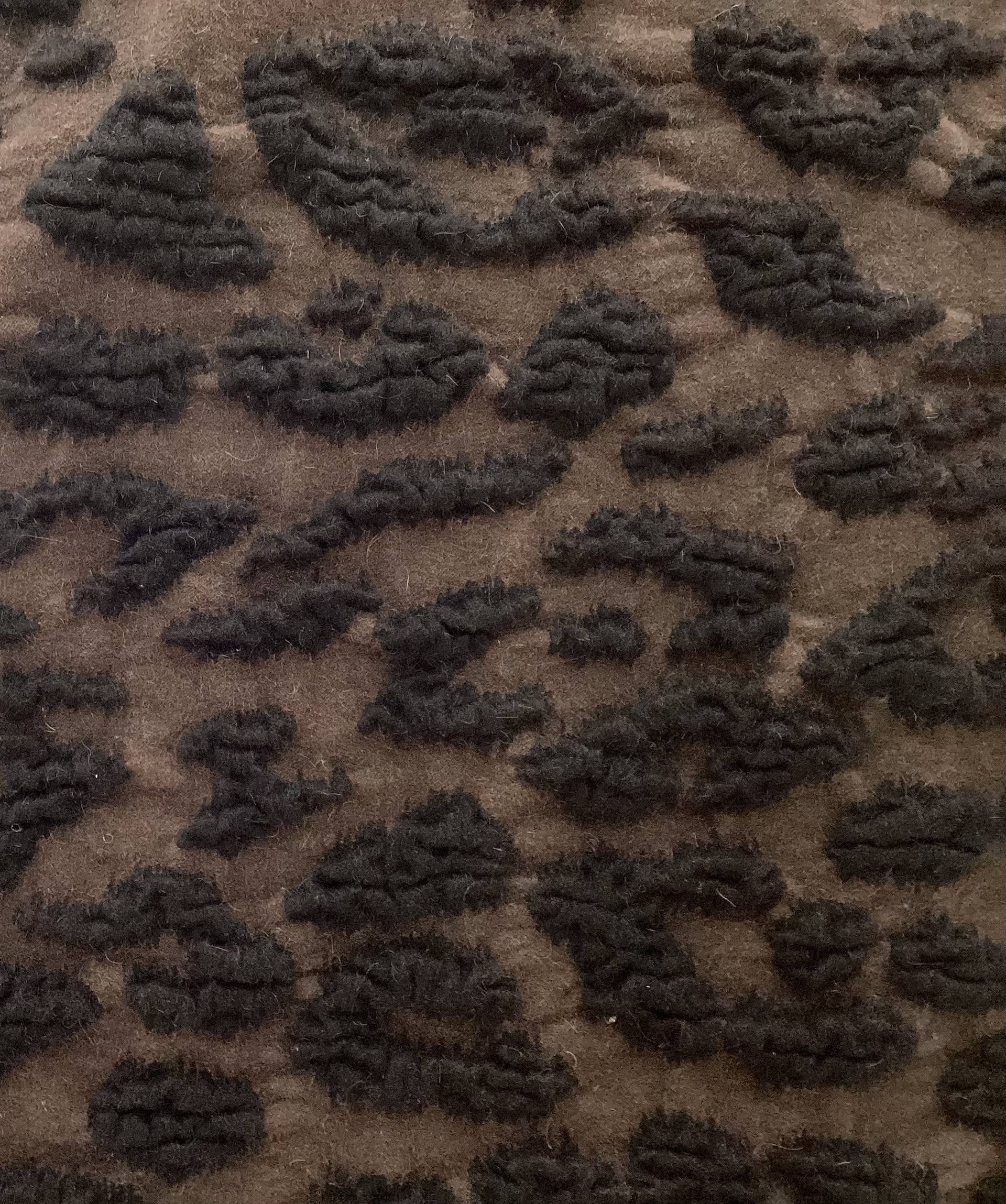 Italian Wool Novelty Brown & Black Animal Pattern