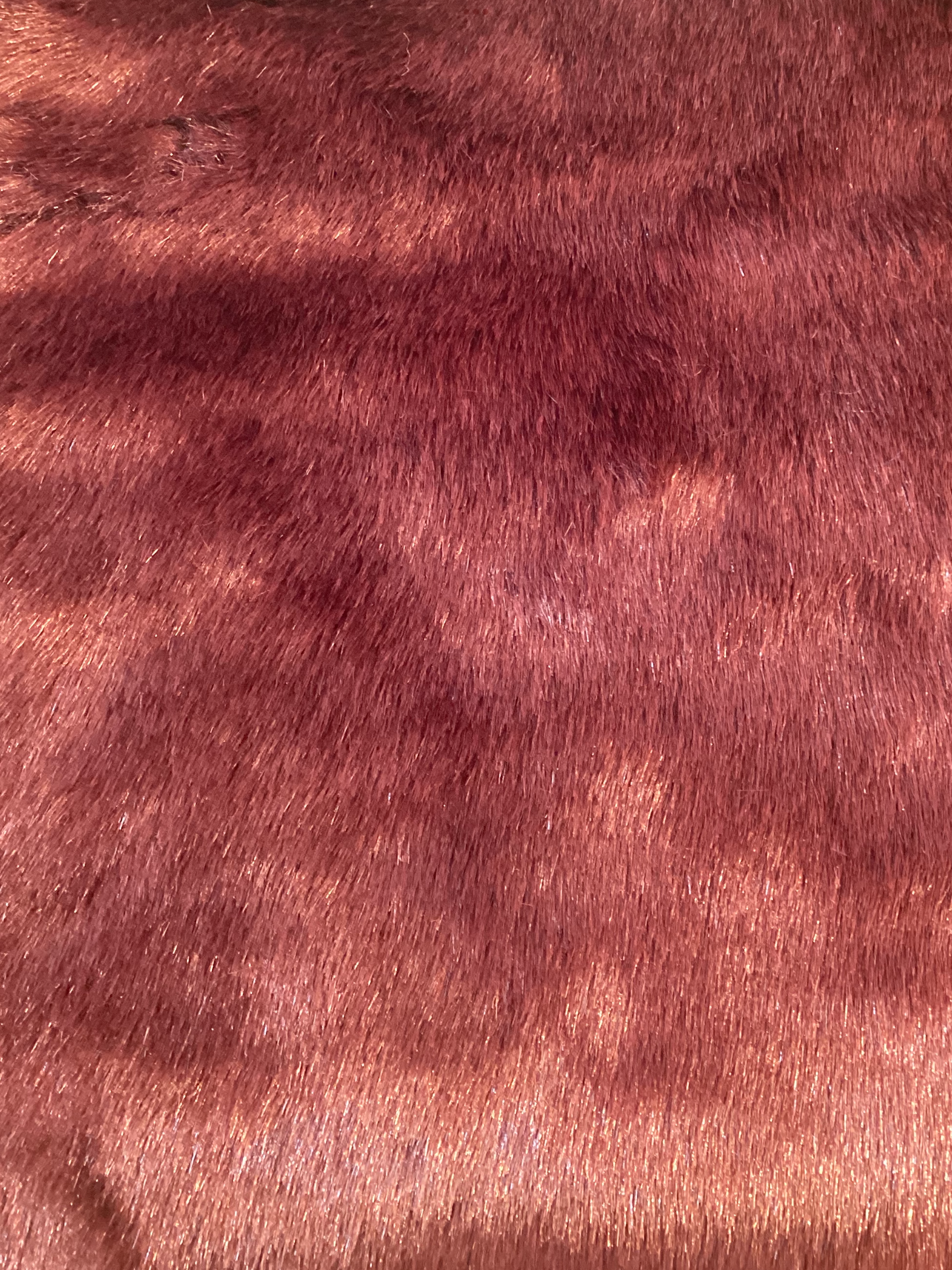 Faux Fur in Burgundy