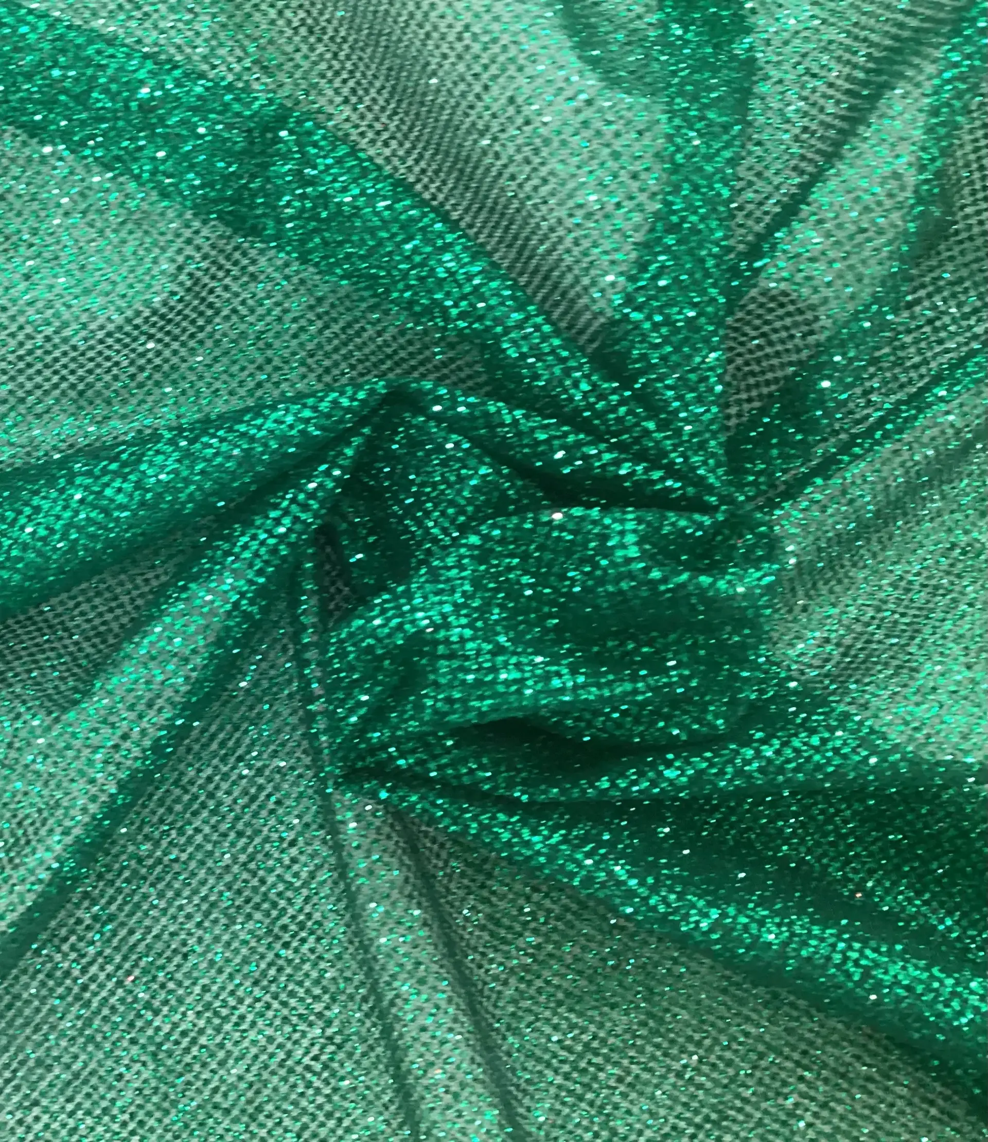Glitter Mesh in Emerald