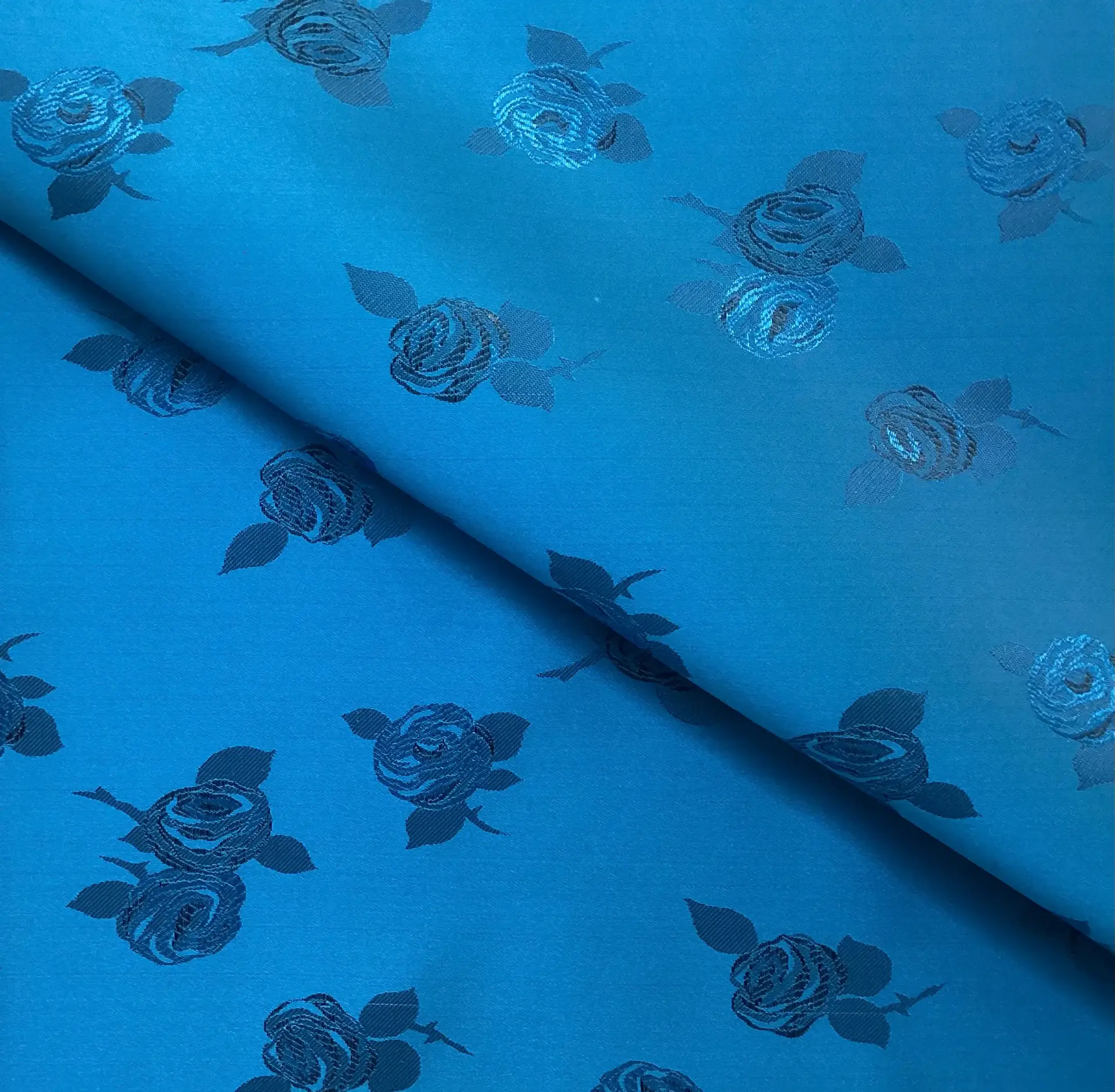 Silk Jacquard in Turquoise