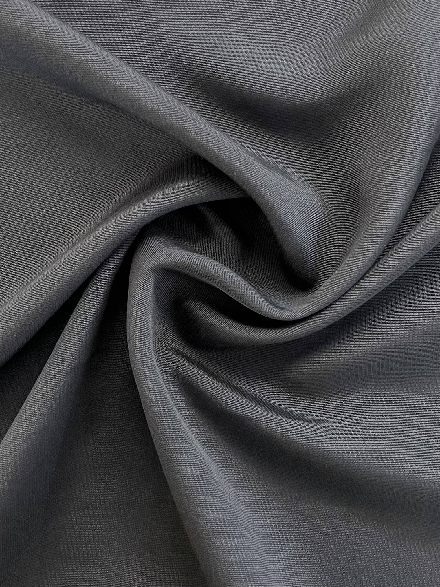 Made in Italy 100% Silk Twill in Medium Gray