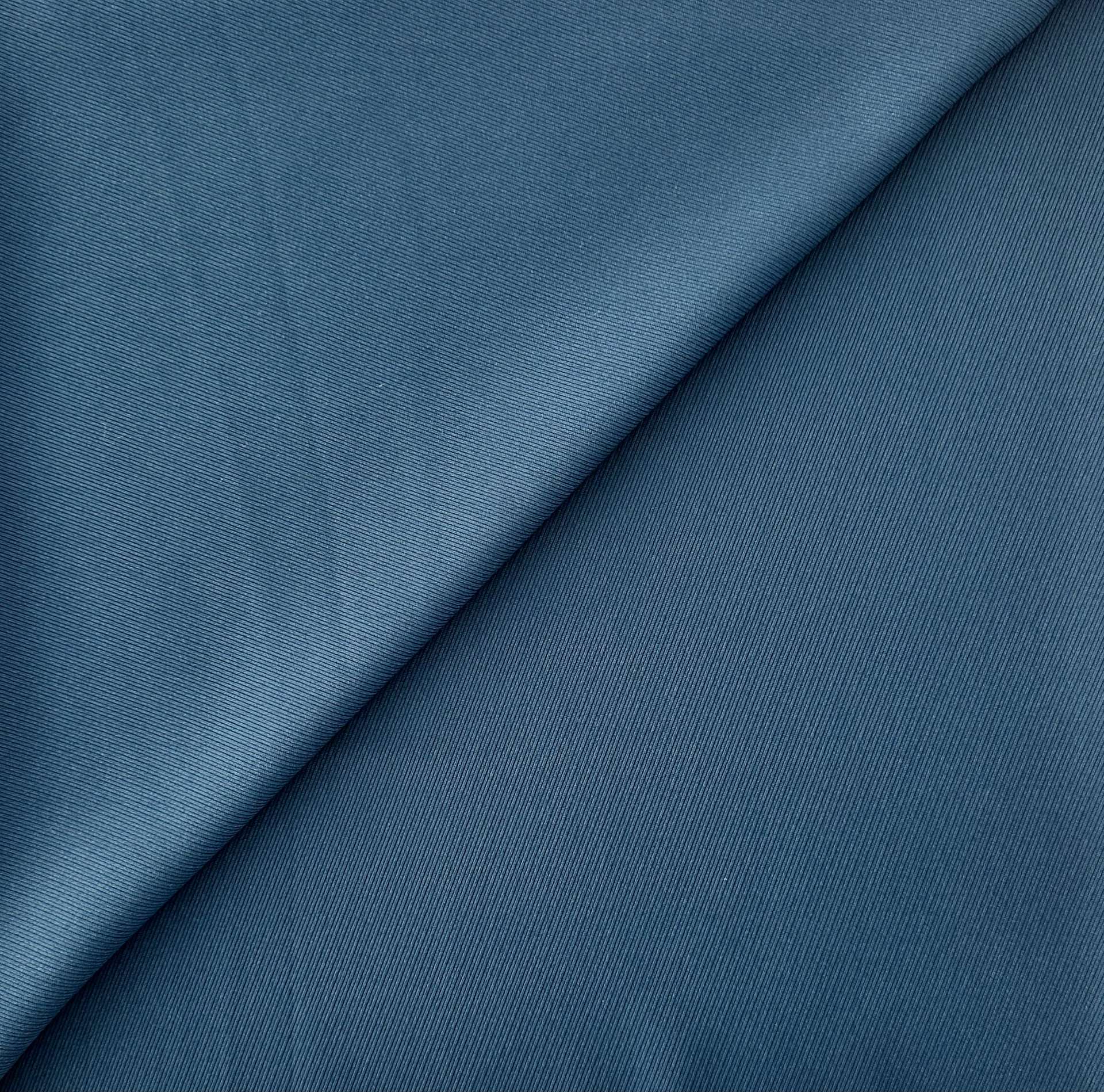 Stretch Polyester Rayon Blend Twill in Cadet Blue