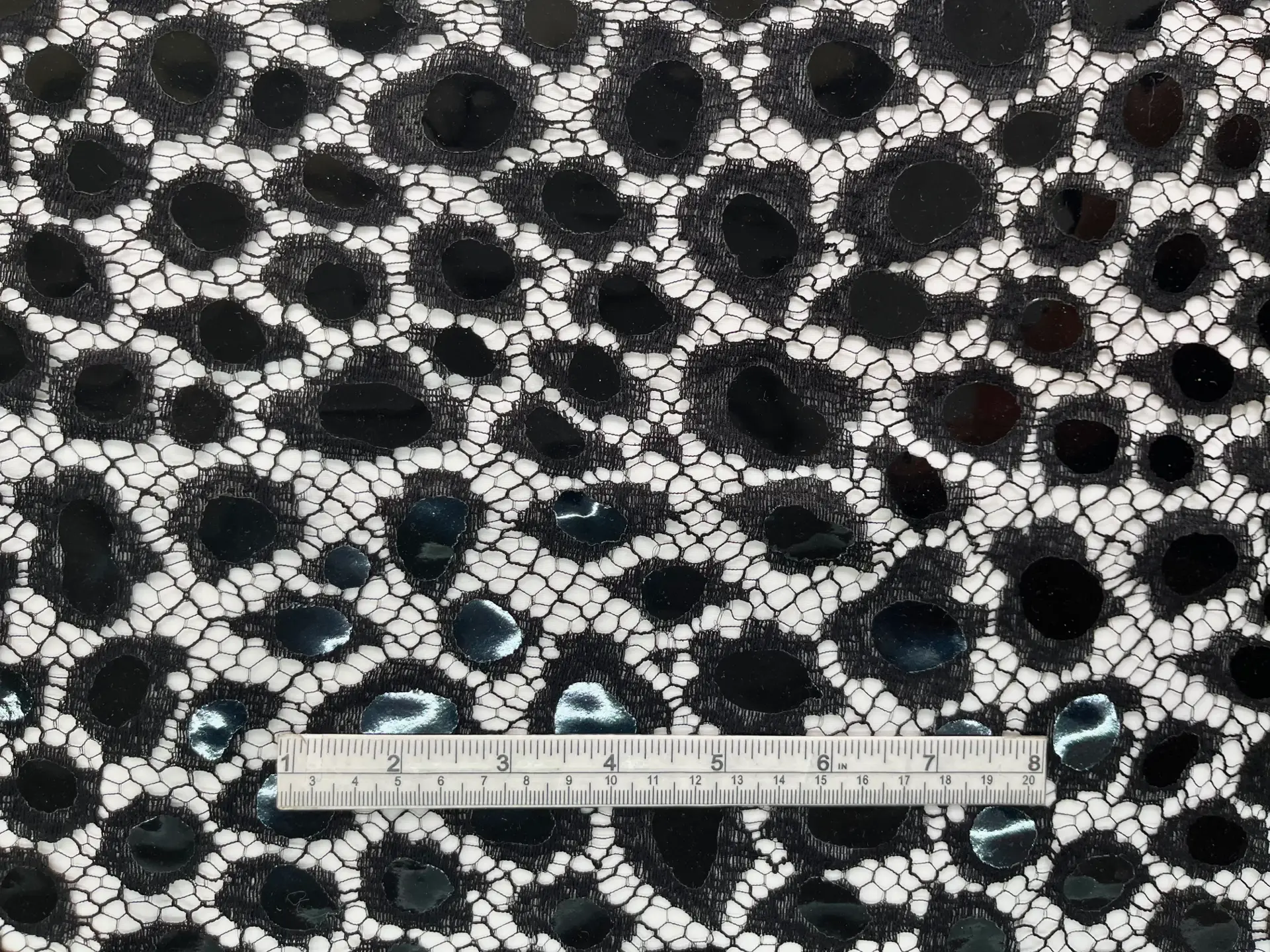 Made in France Double Scalloped Chantilly Lace in Black