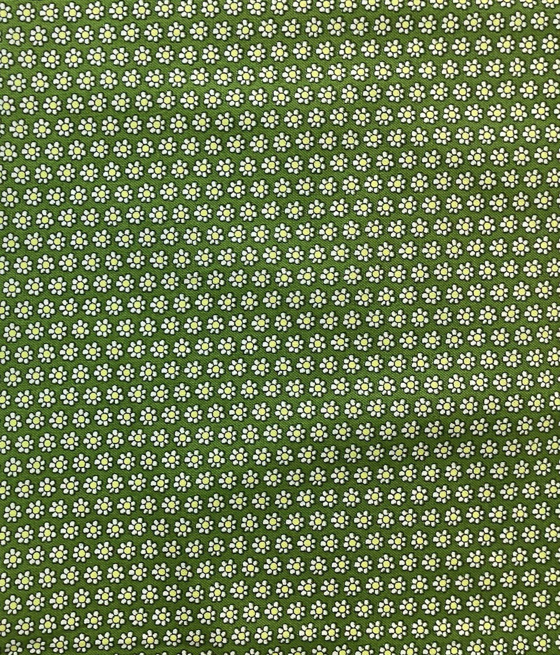 Liberty of London 100% Cotton Poplin Green Mini Mod Floral