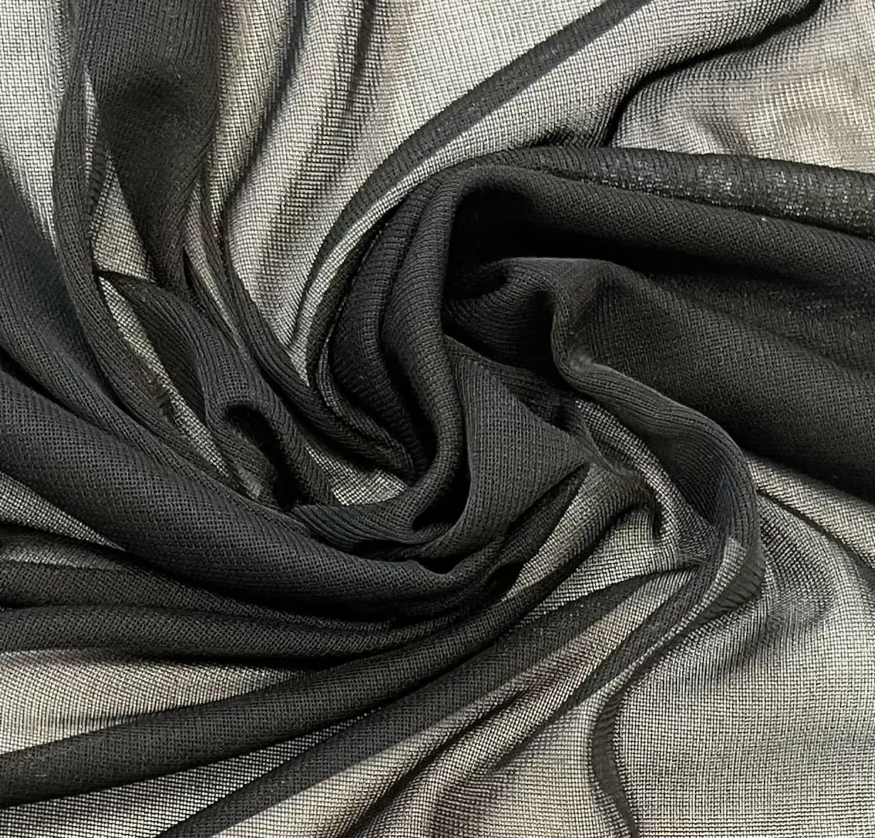 Made in Italy Rayon Matte Tissue Jersey Knit in Black
