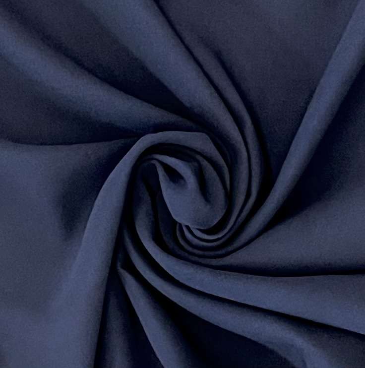 Made in Italy 100% Silk 6 Ply Crepe in Navy