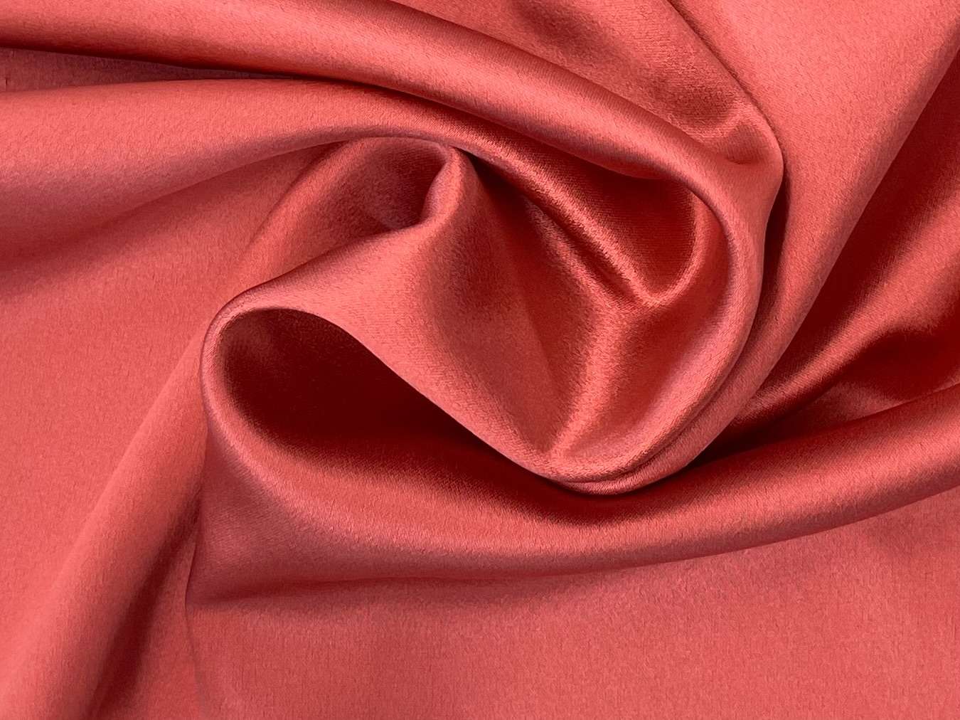 100% Silk Crepe Back Satin in Salmon Fabric in Warehouse