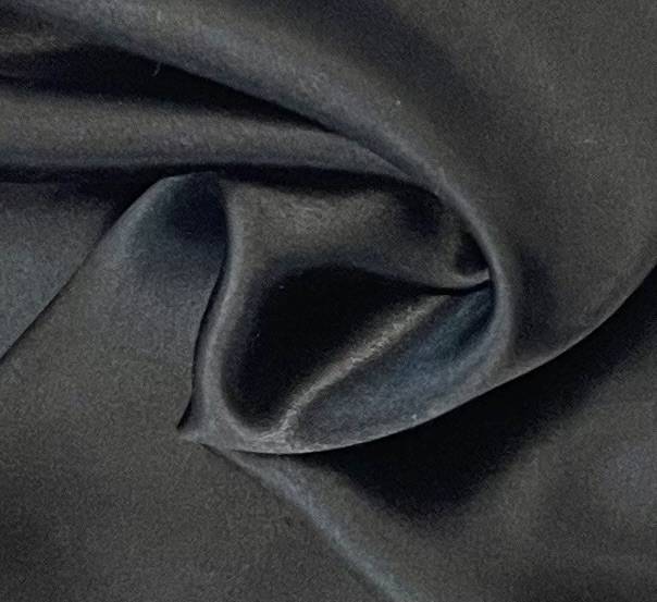 100% Silk Crepe Back Satin in Black Onyx