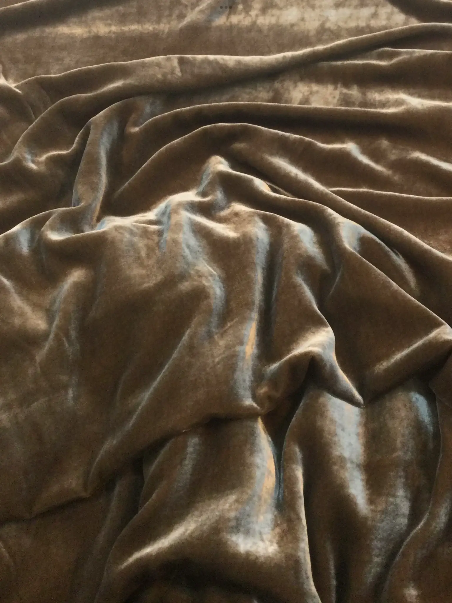 Silk & Rayon Velvet in Otter