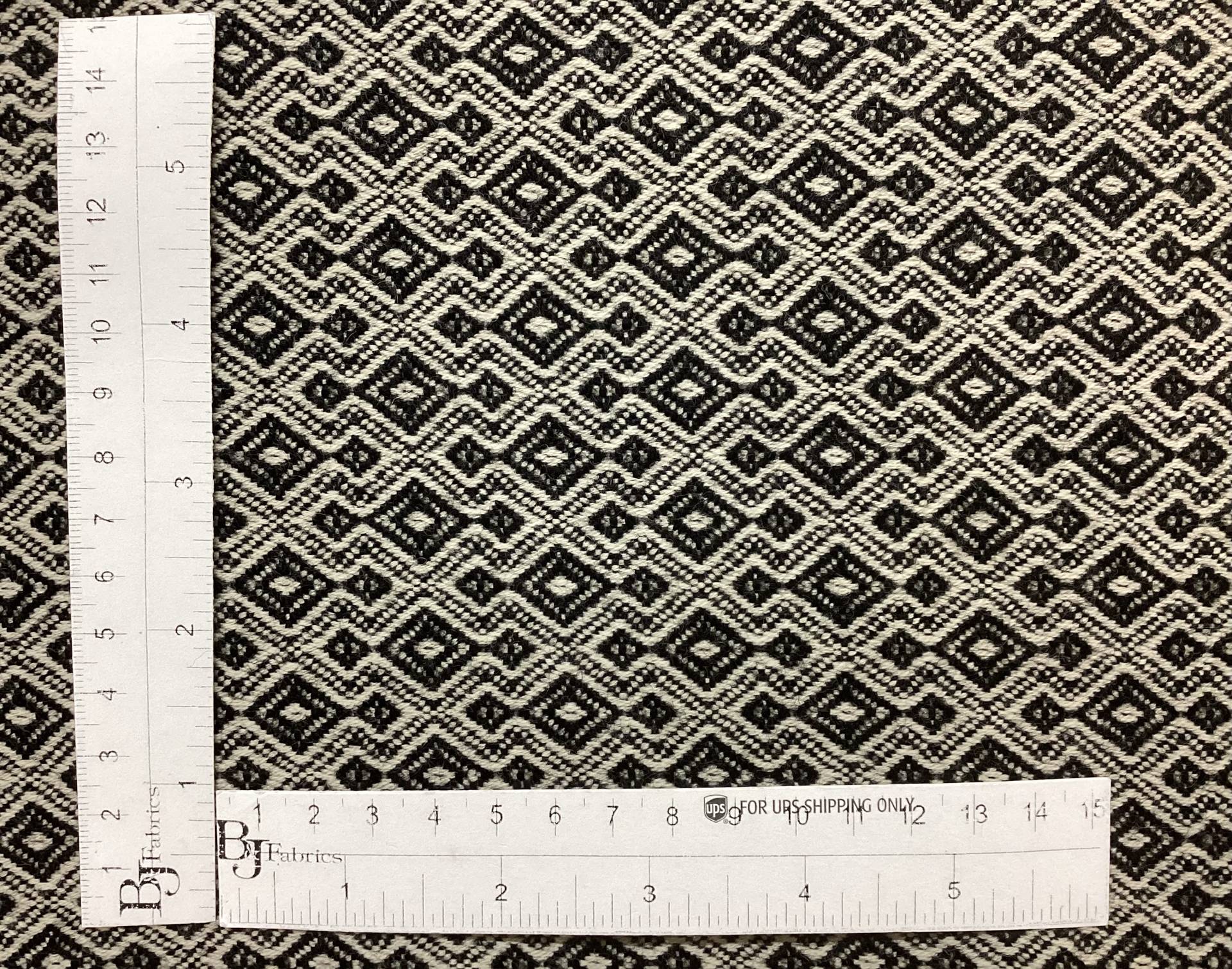 100% Wool Novelty In Black & Hemp