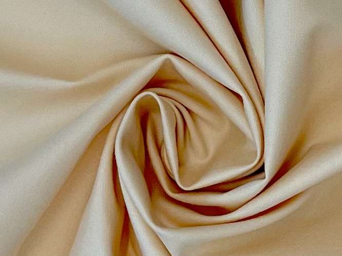 Made in Switzerland Cotton Lycra Bi-Stretch Twill in Pale Peach