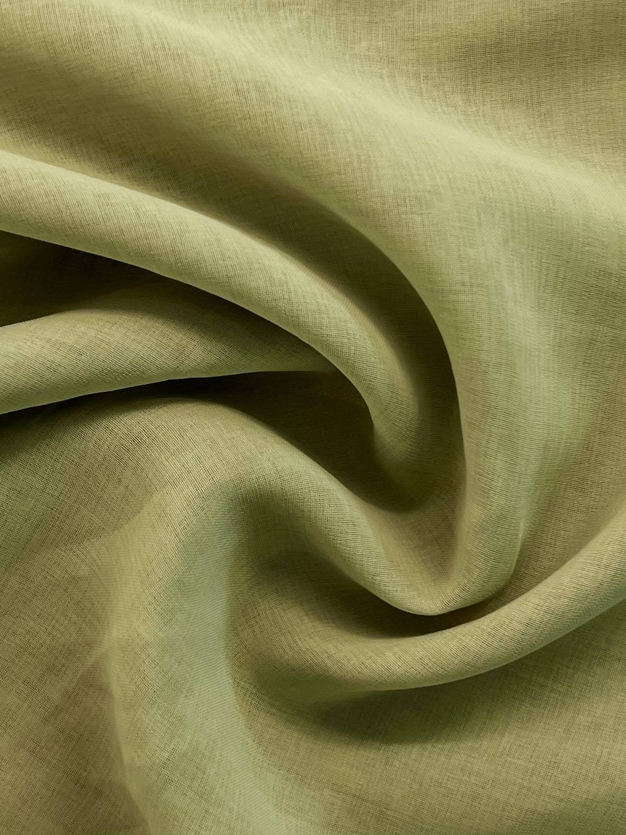 Japanese Polyester Gauze Chiffon in Matcha