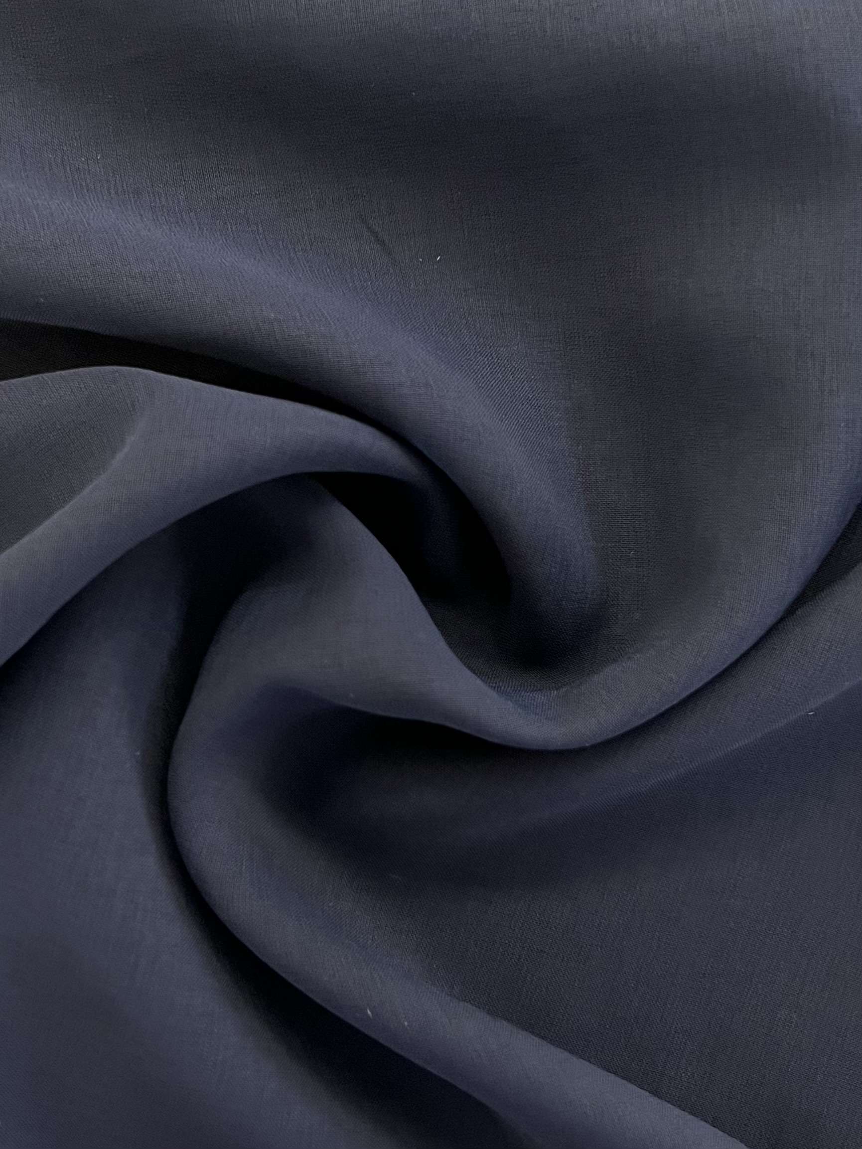 Japanese Polyester Gauze Chiffon in Midnight