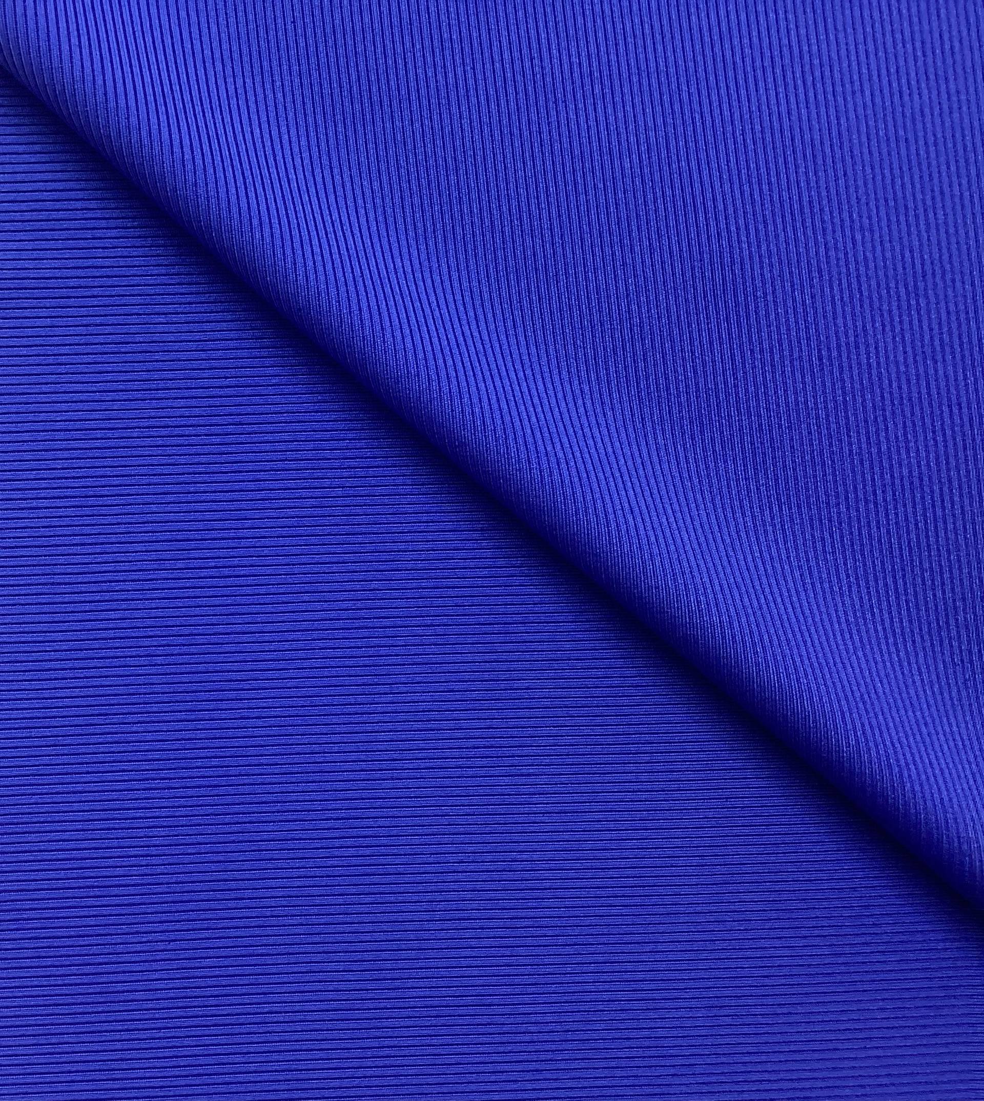 Polyester & Nylon Stretch Rib Knit In Blue Sapphire