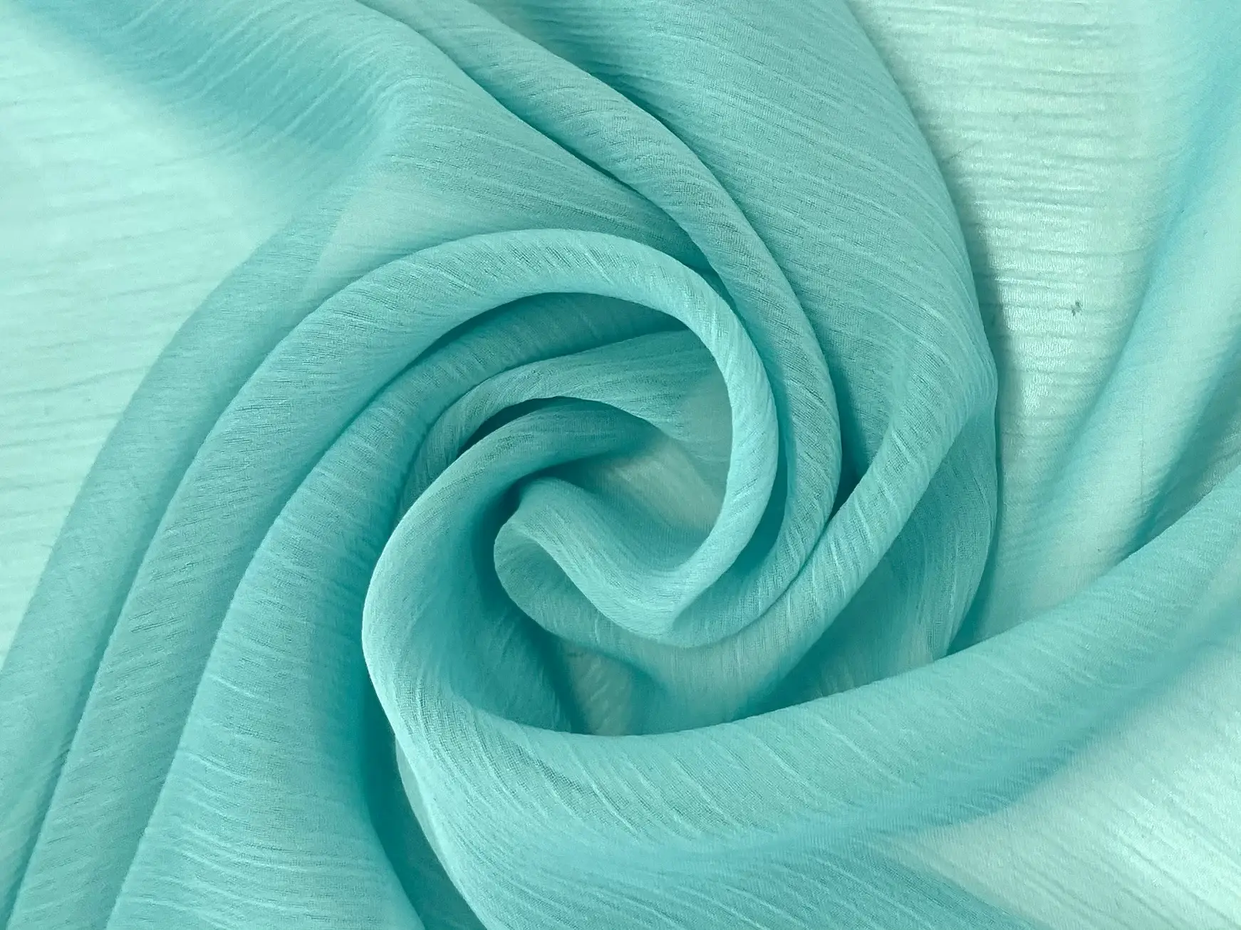 100% Polyester Crinkle Chiffon in Cornflower